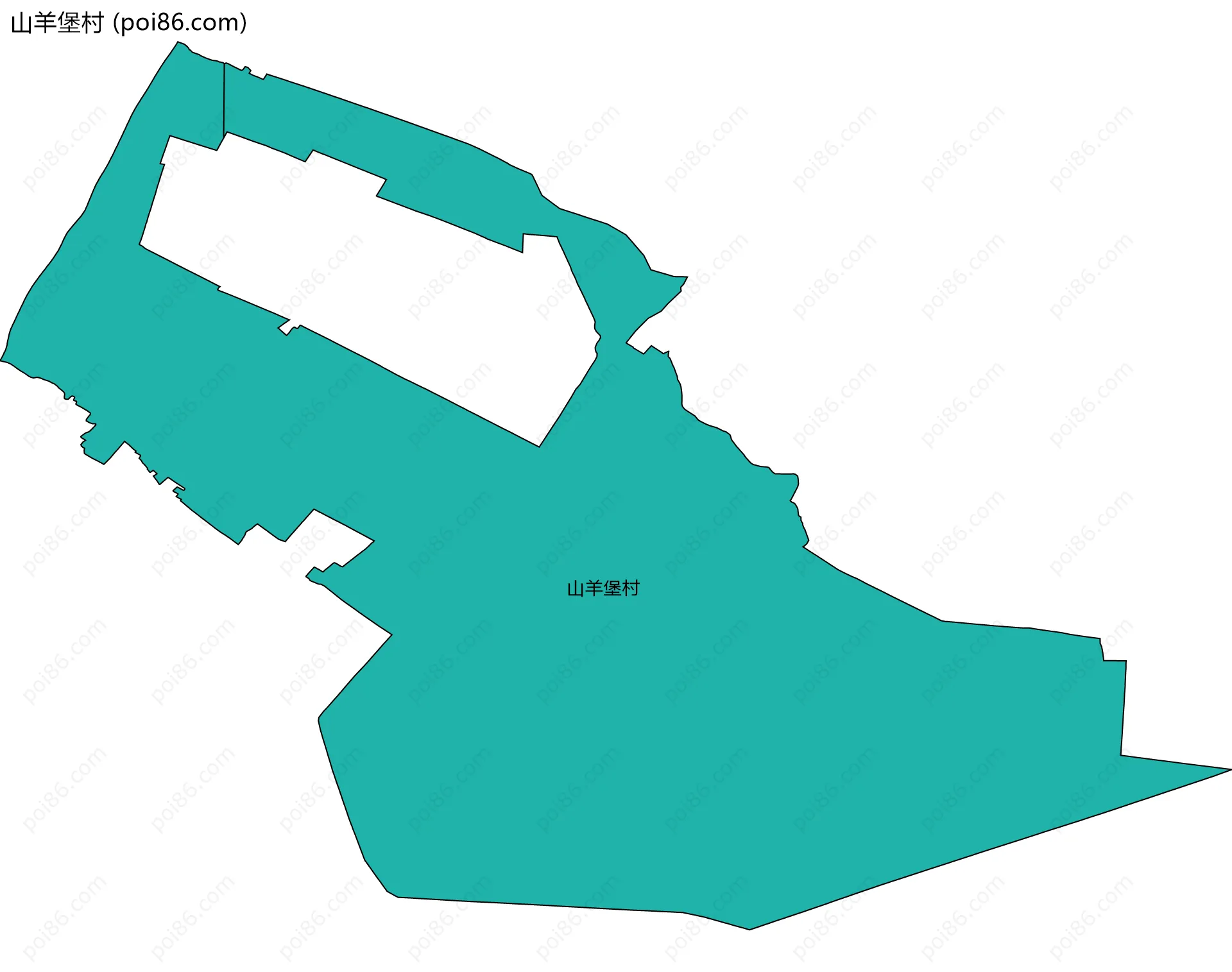 山羊堡村边界地图