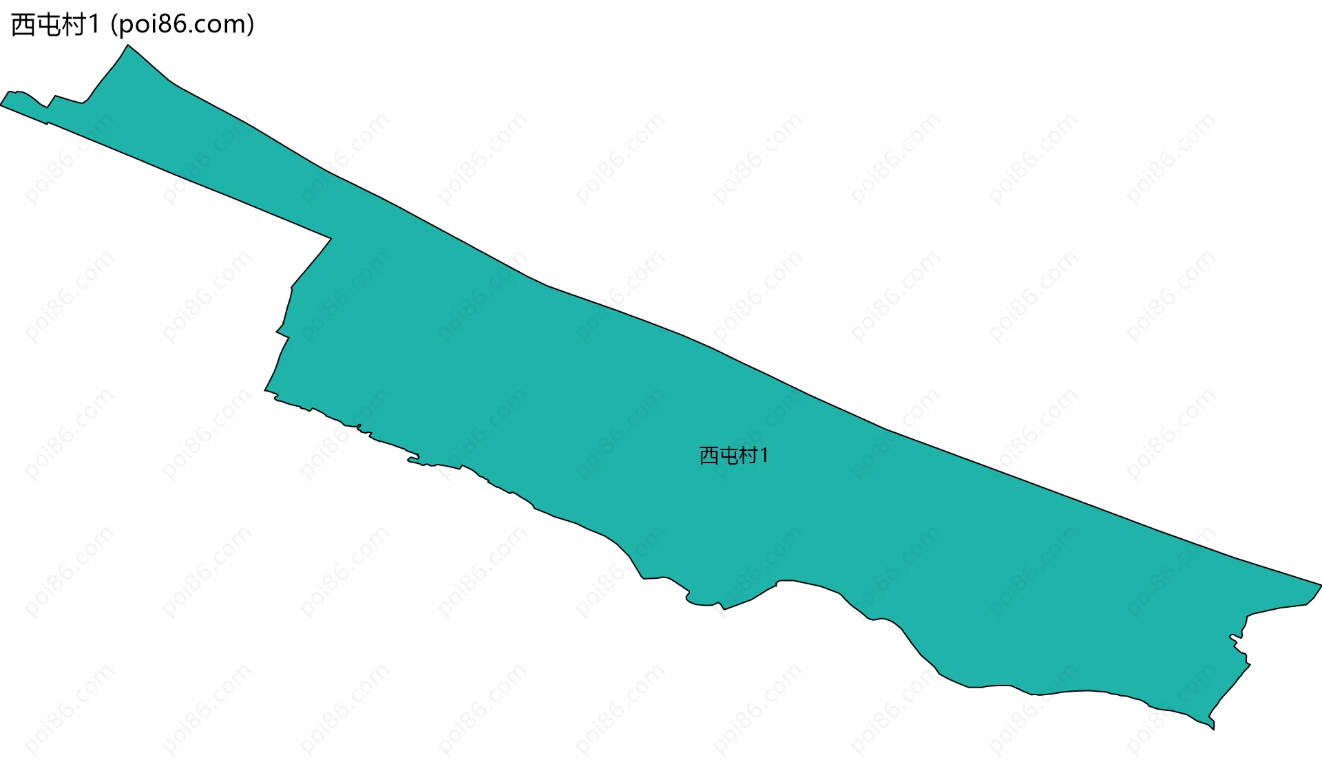 西屯村1边界地图