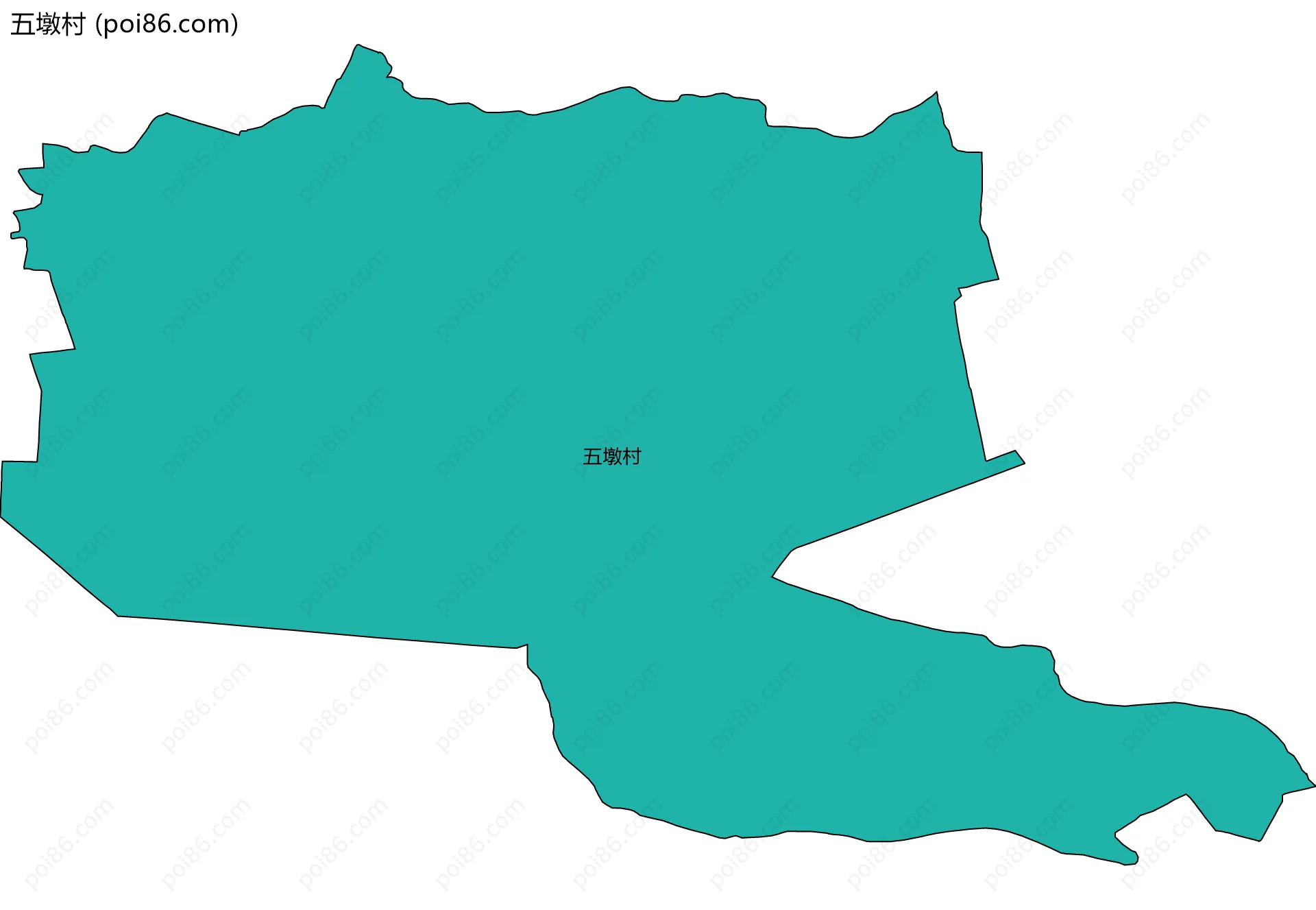 五墩村边界地图
