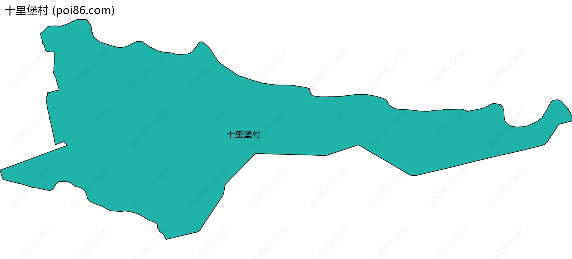 十里堡村边界地图