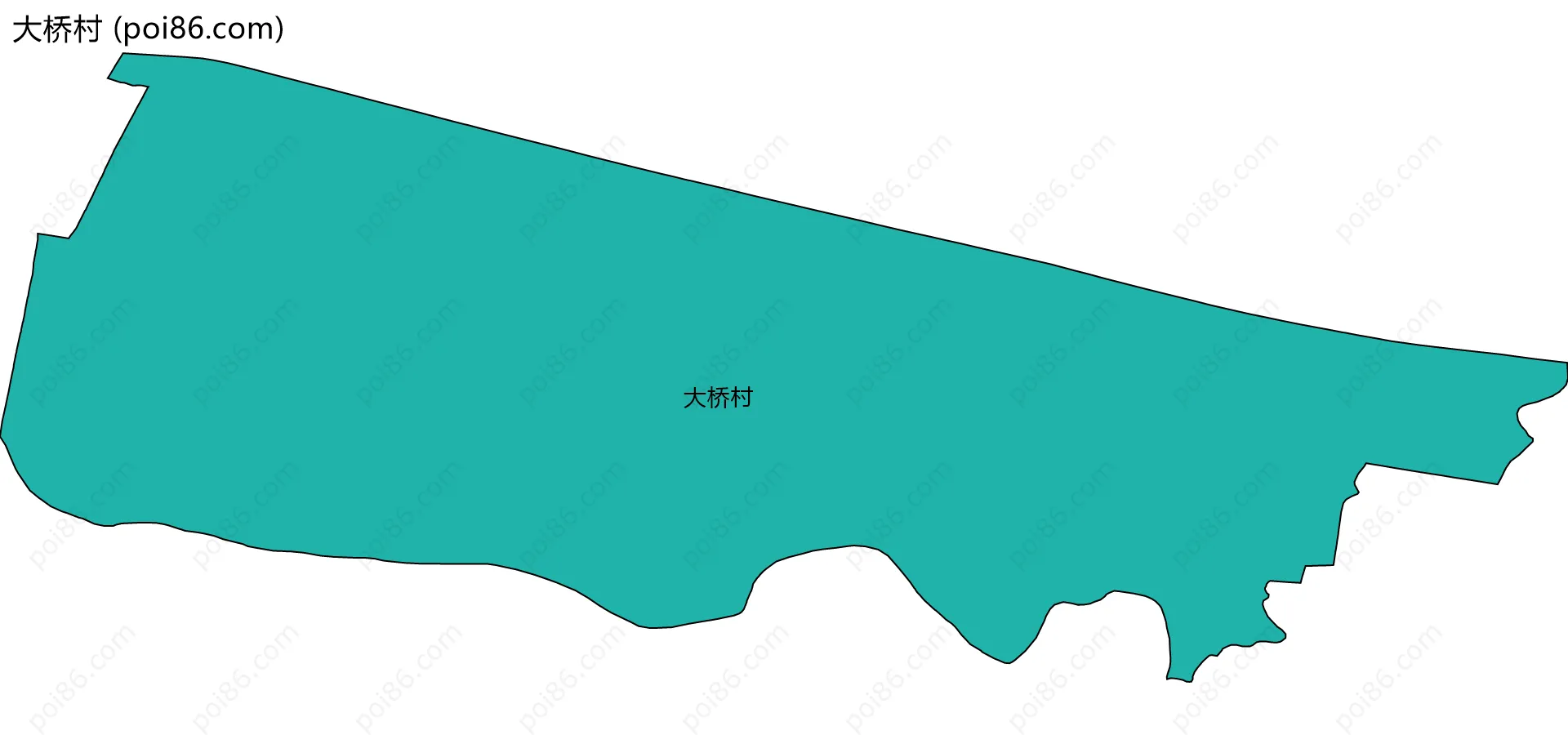 大桥村边界地图