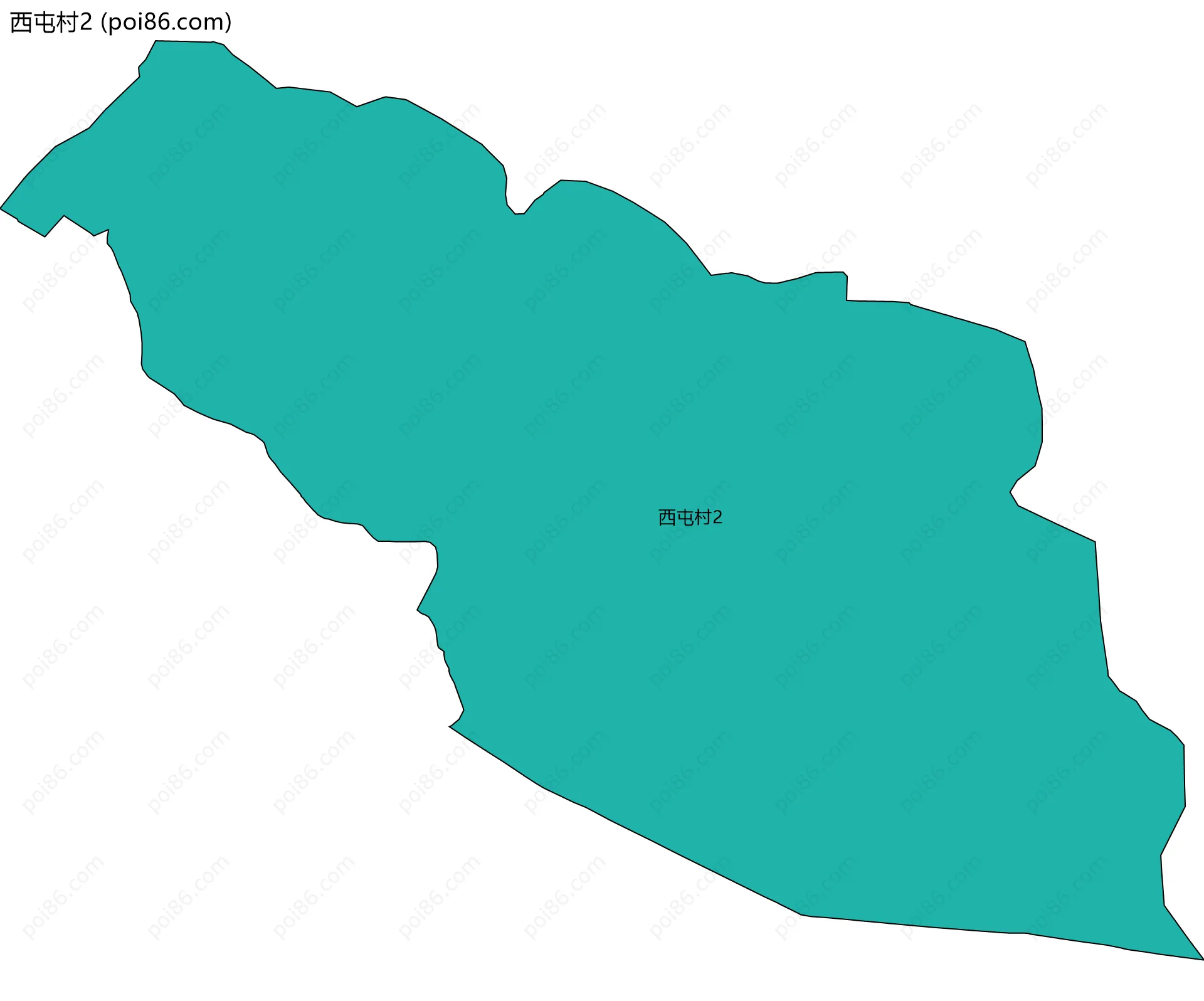 西屯村2边界地图