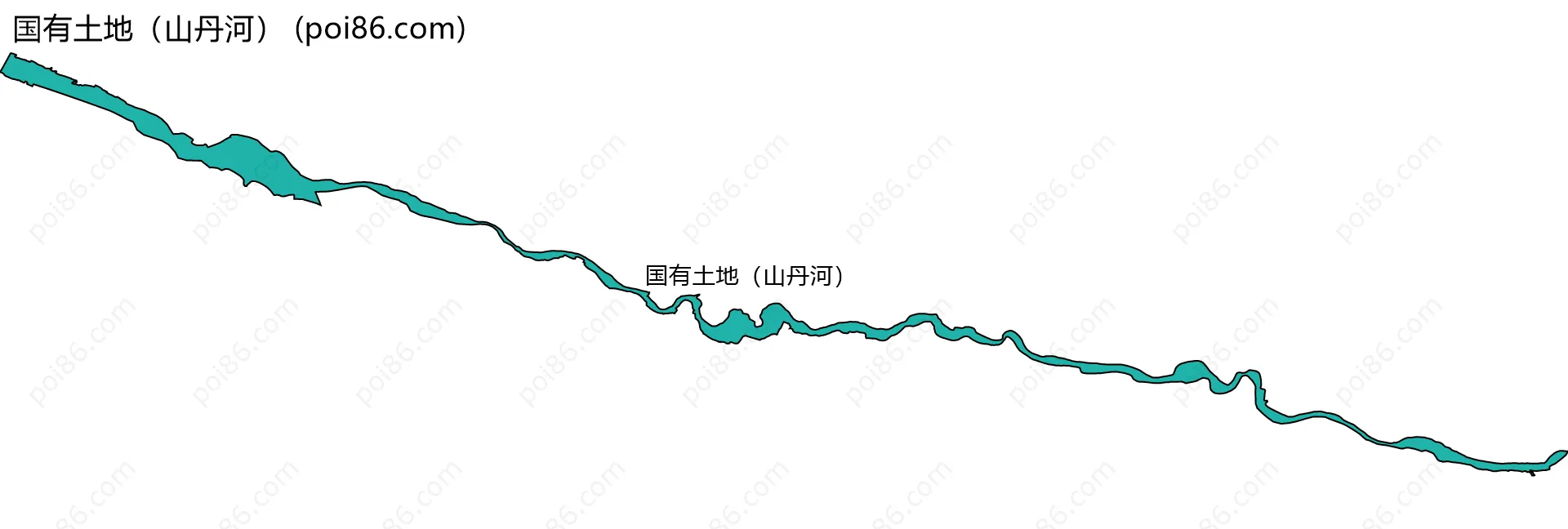 国有土地（山丹河）边界地图