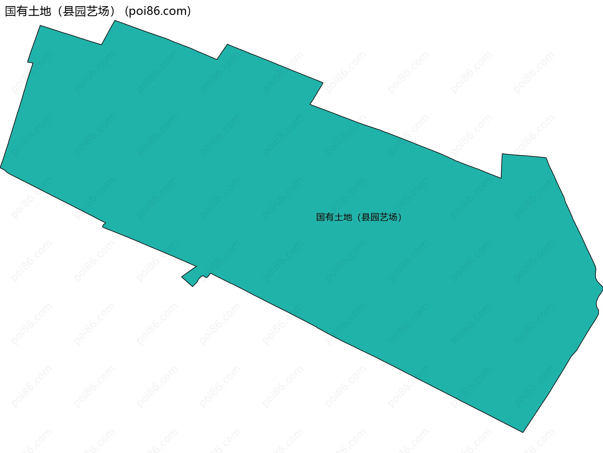 国有土地（县园艺场）边界地图