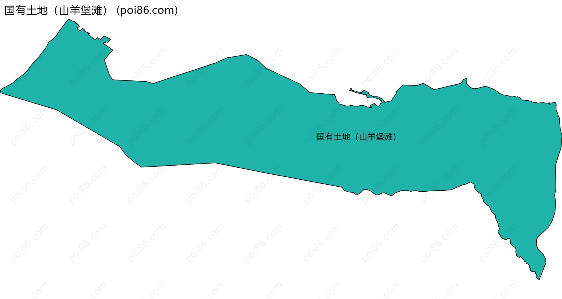国有土地（山羊堡滩）边界地图