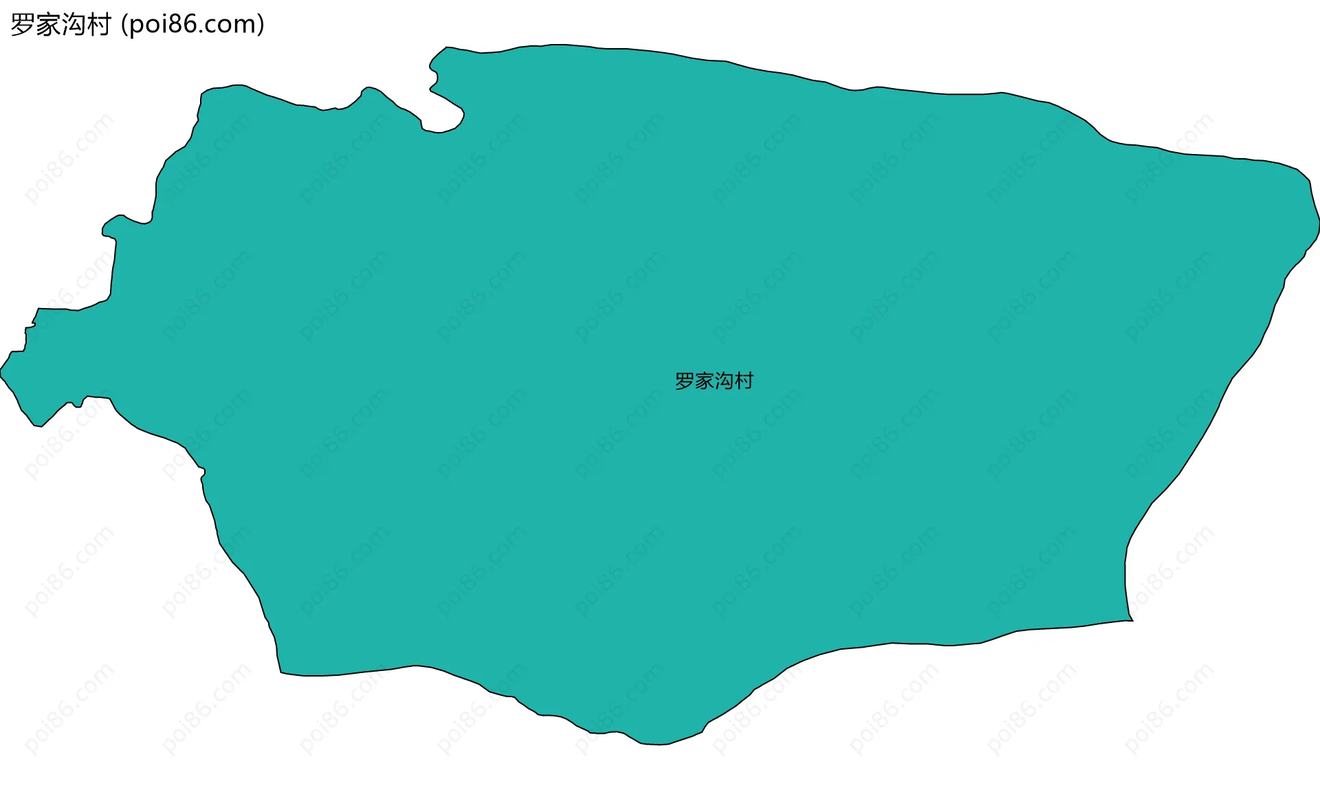 罗家沟村边界地图