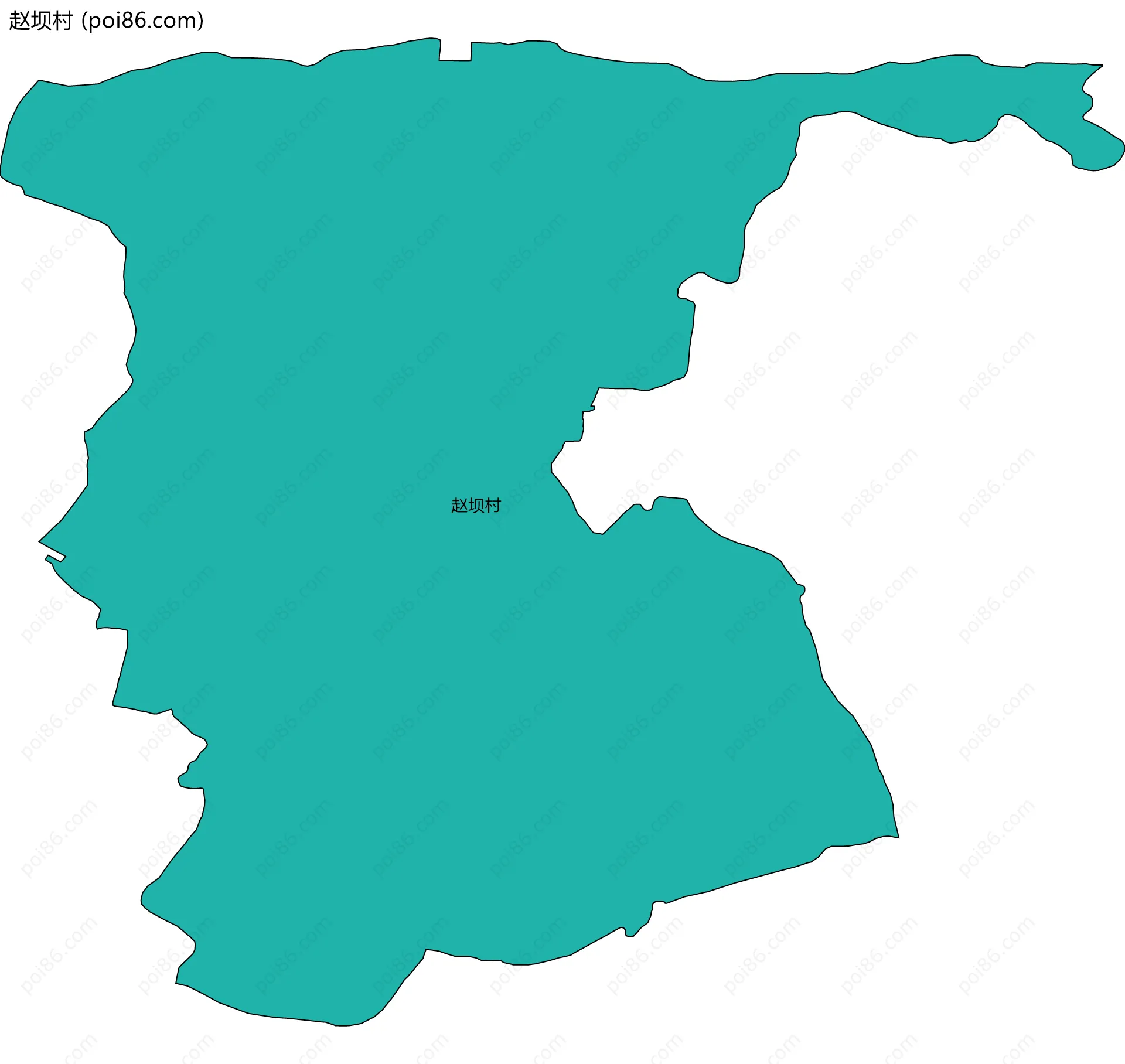 赵坝村边界地图