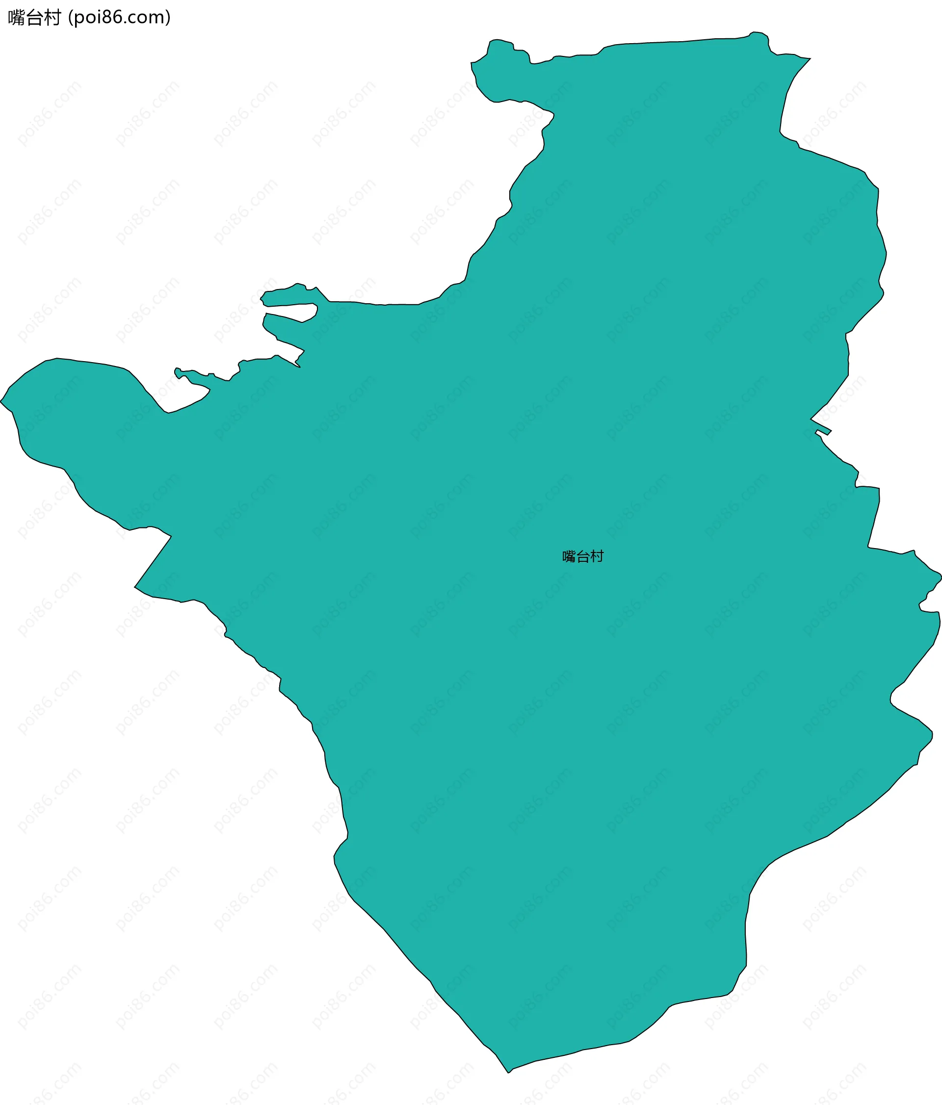 嘴台村边界地图