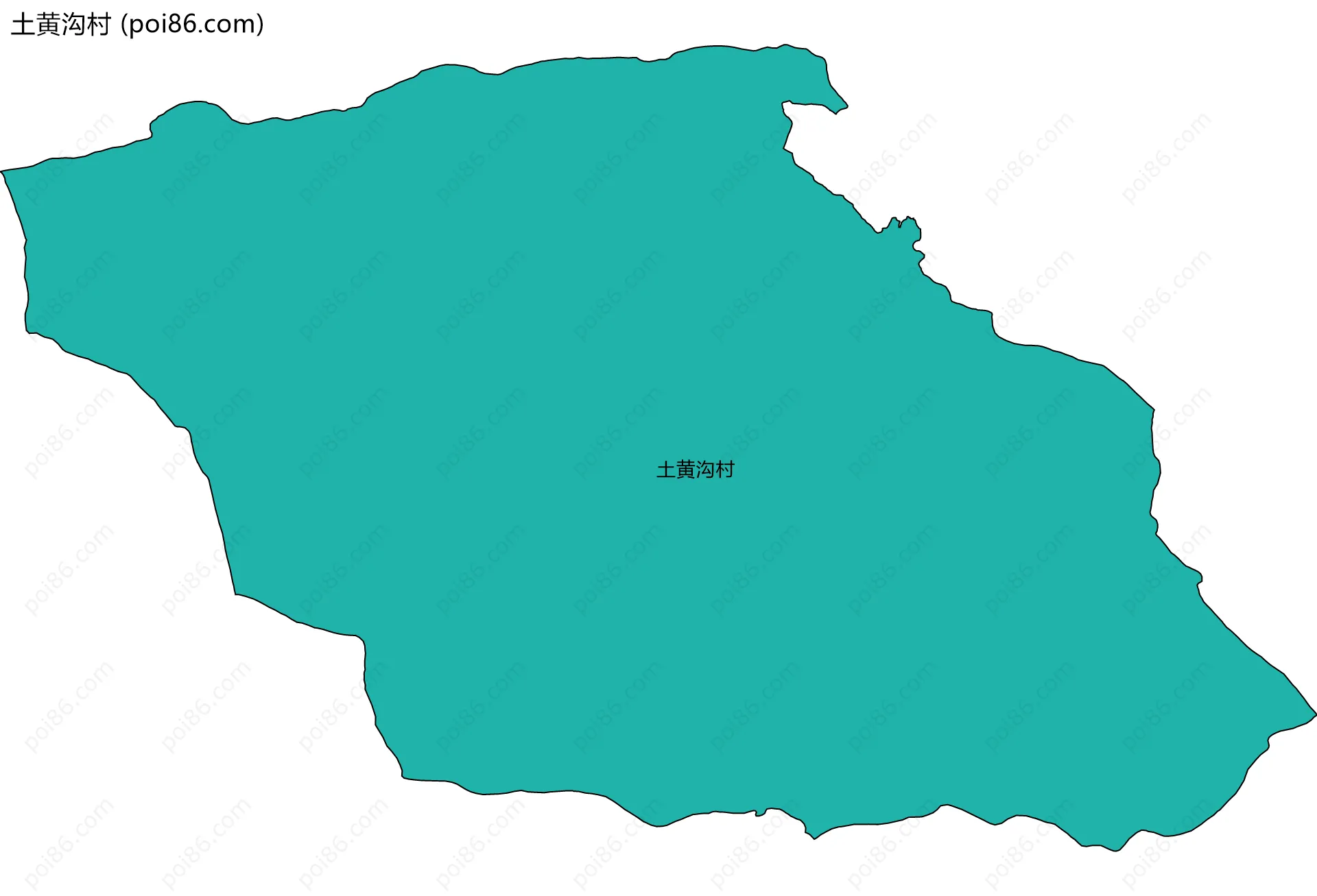 土黄沟村边界地图