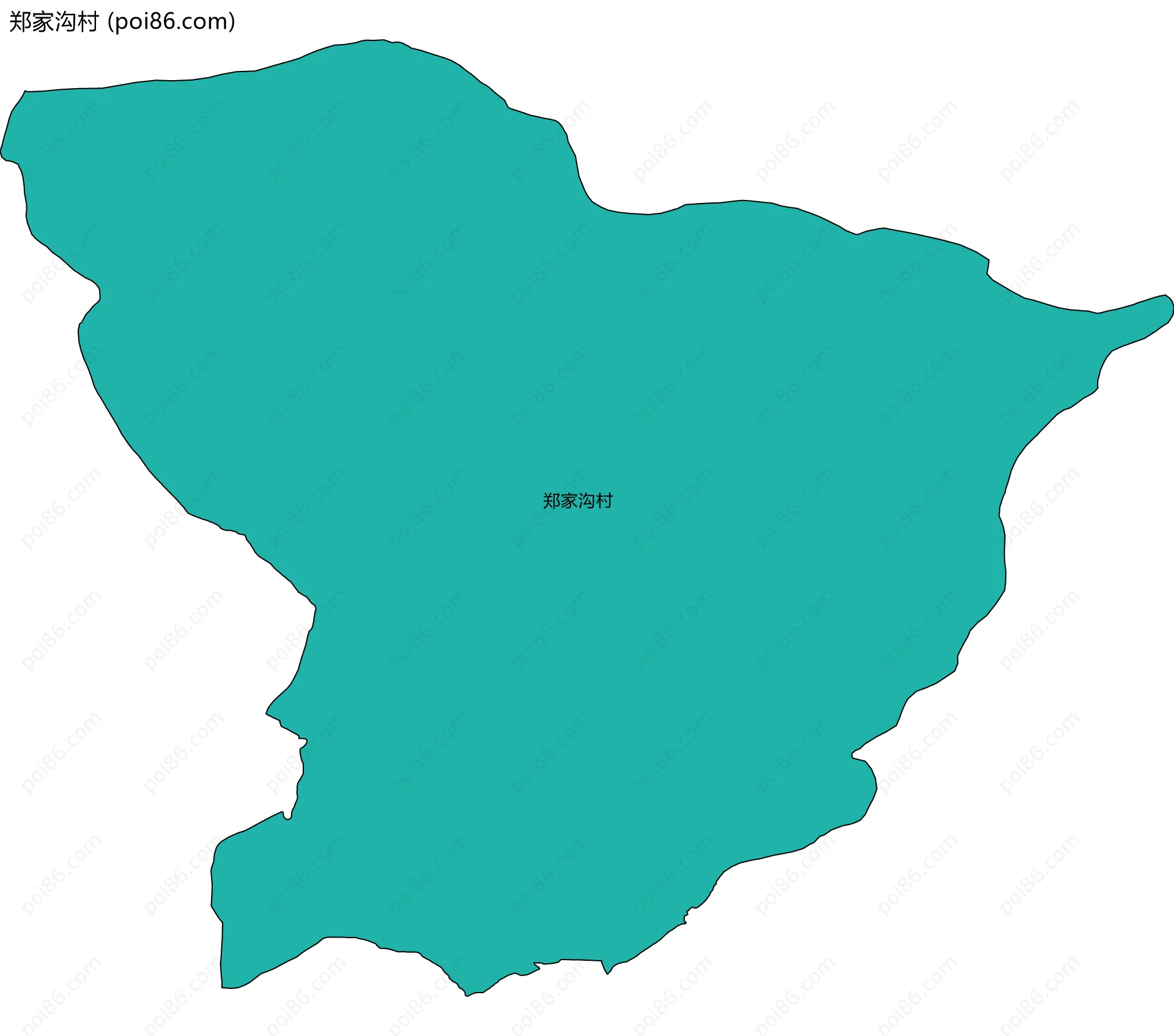 郑家沟村边界地图