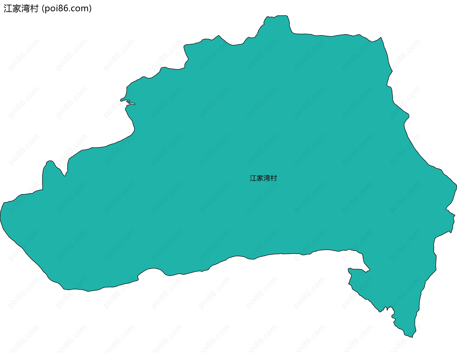 江家湾村边界地图
