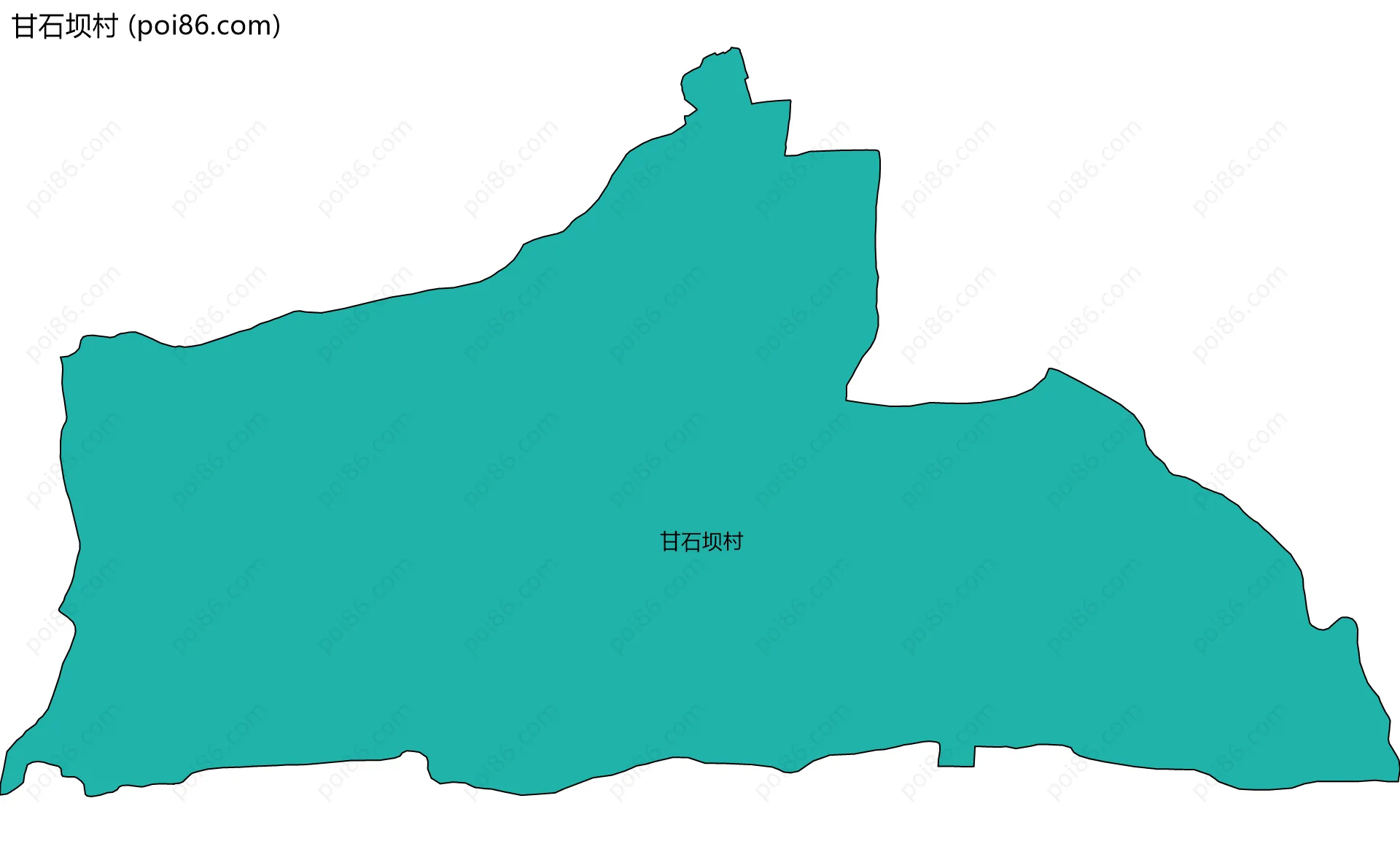 甘石坝村边界地图