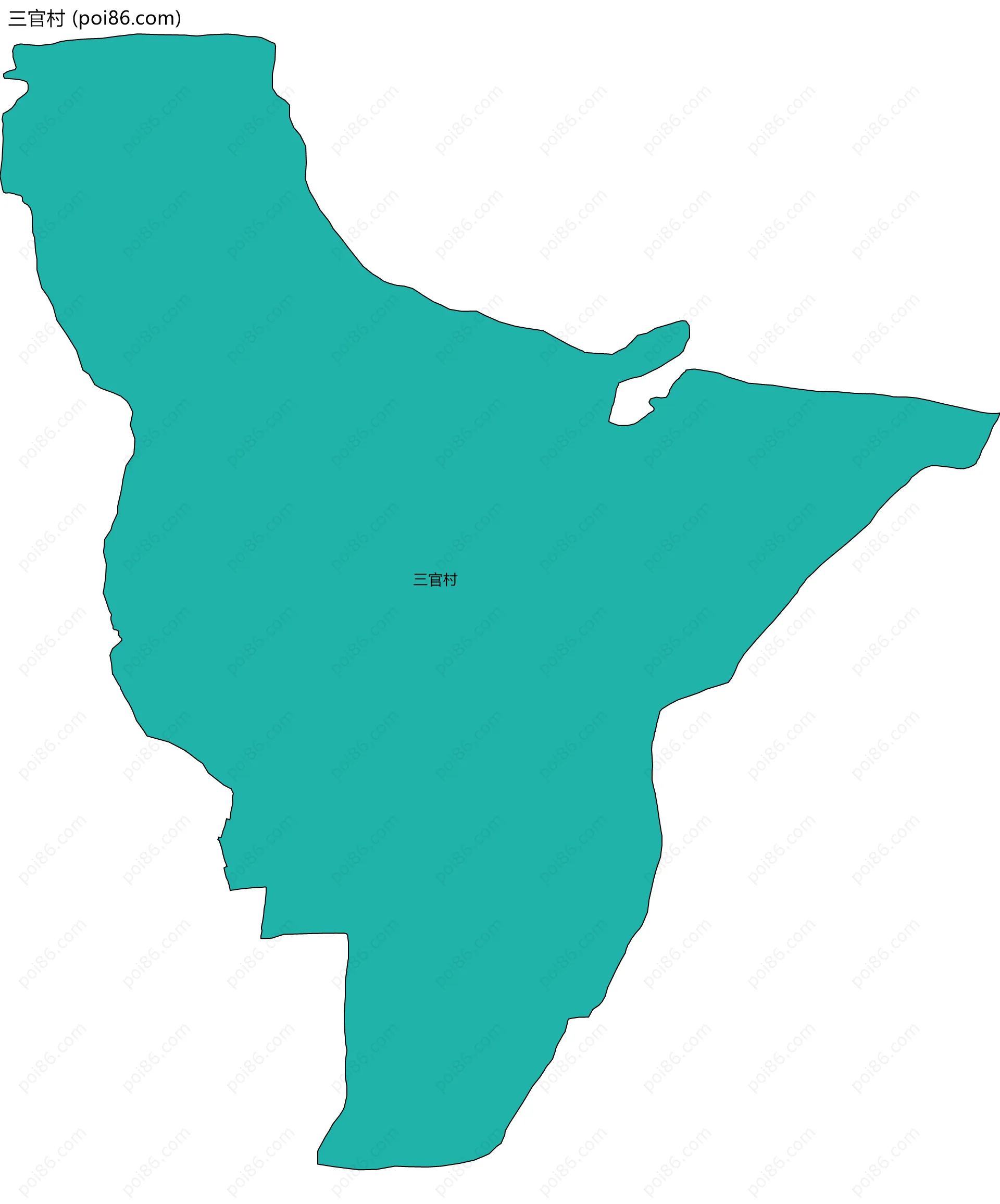 三官村边界地图