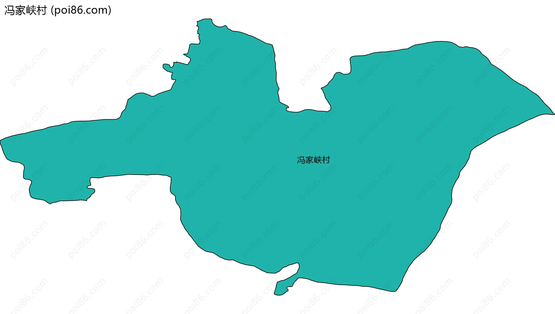 冯家峡村边界地图