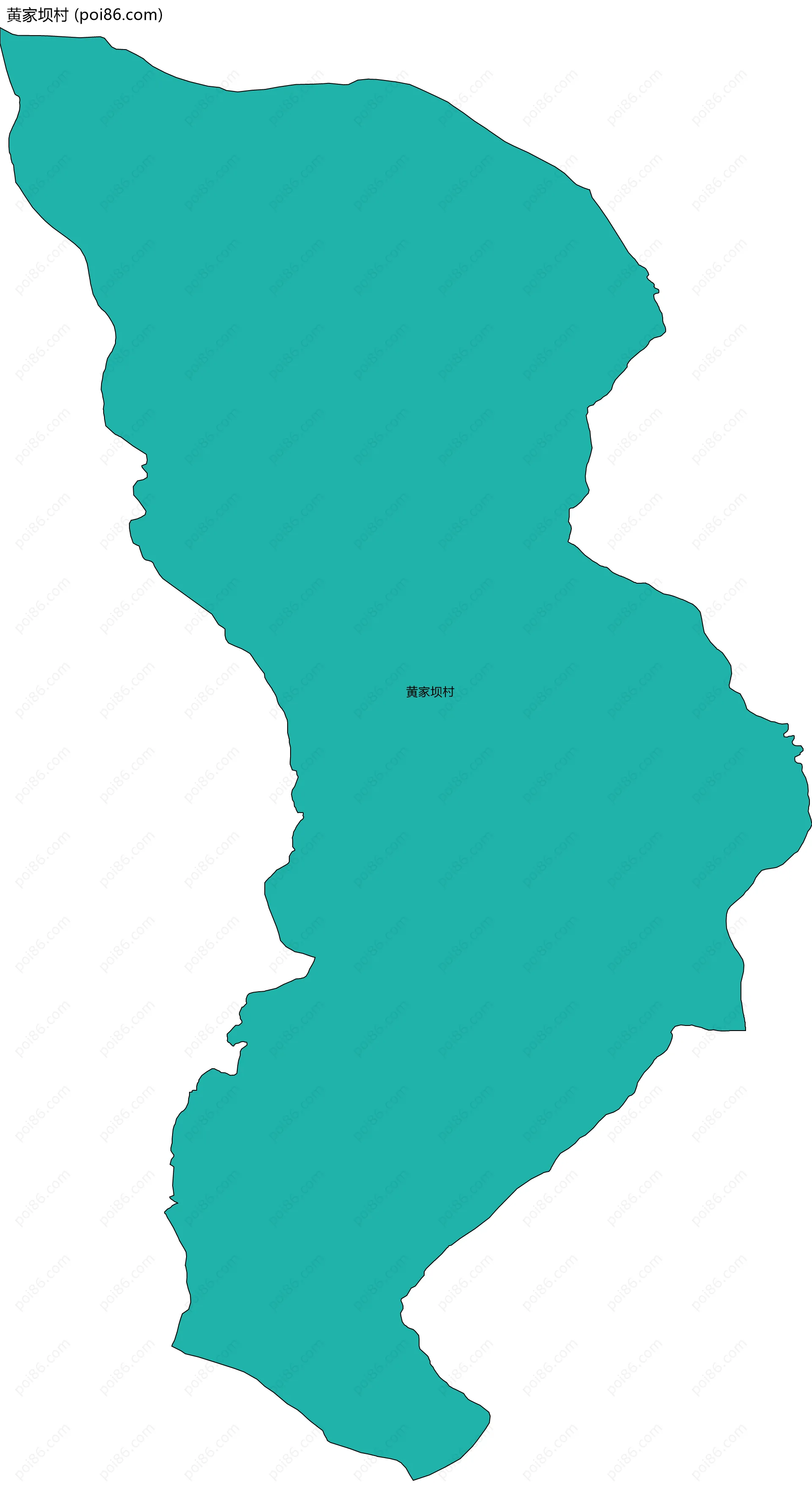 黄家坝村边界地图