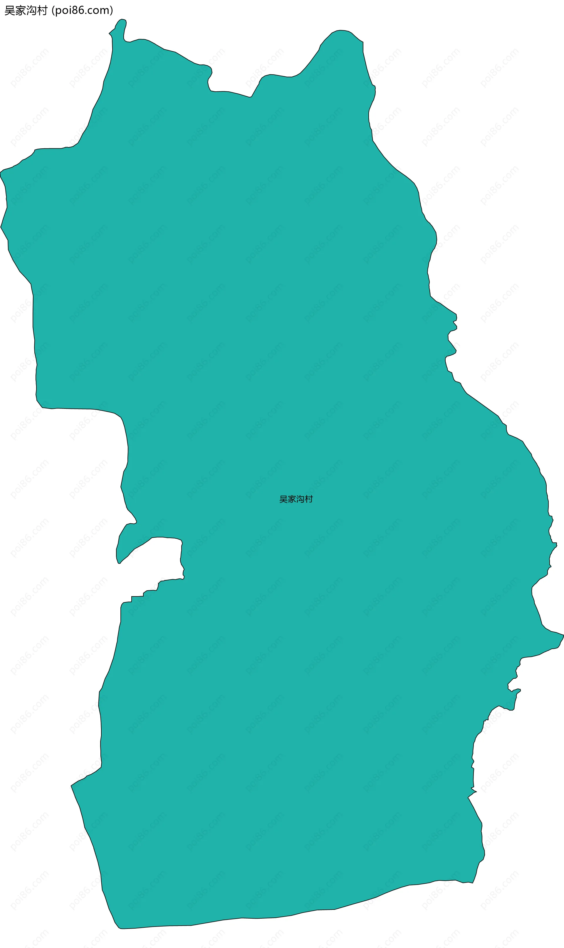 吴家沟村边界地图