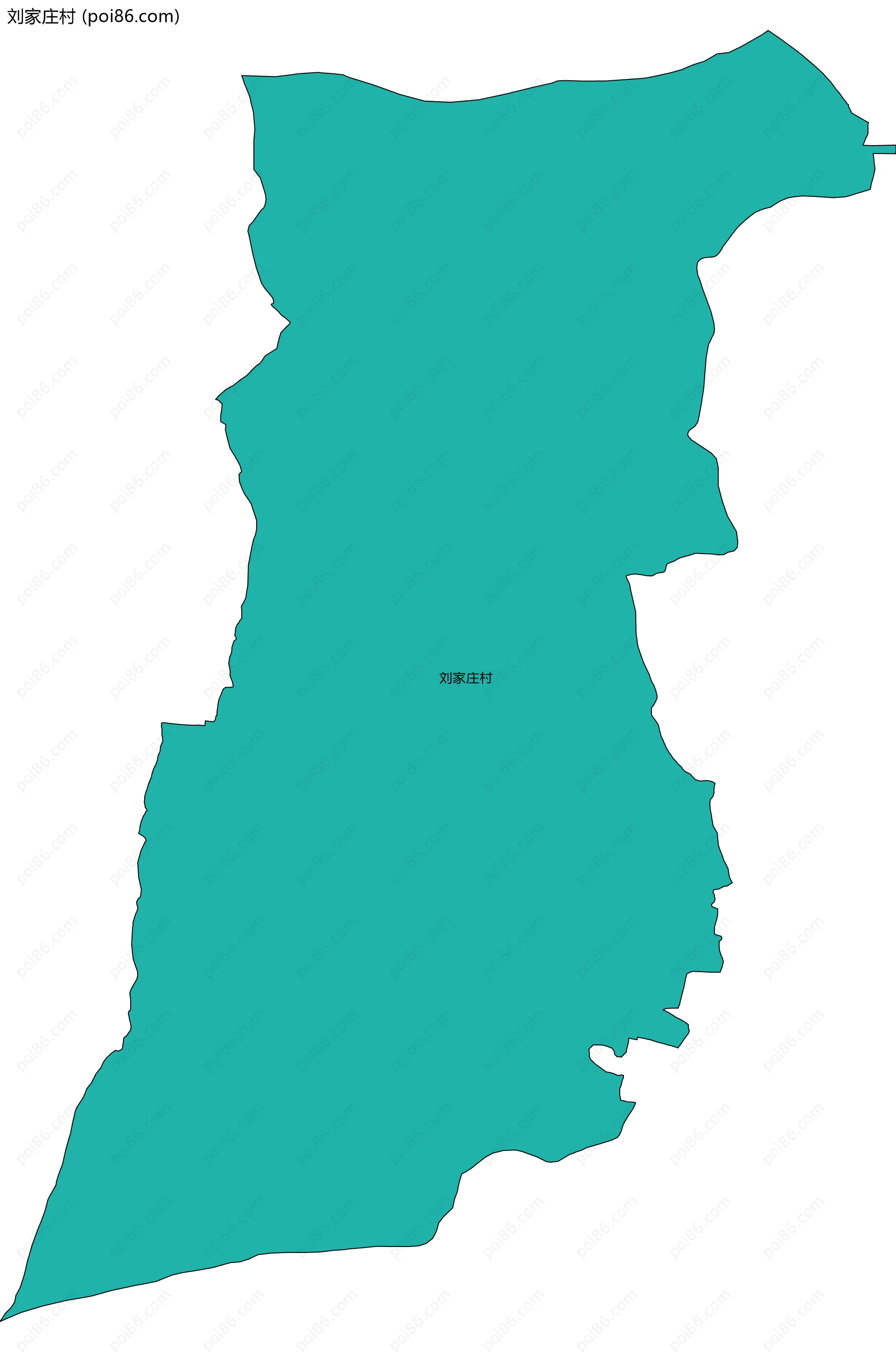 刘家庄村边界地图