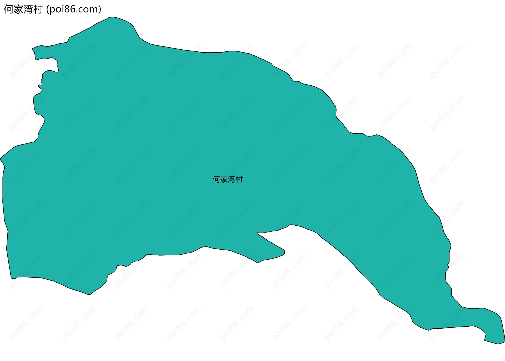 何家湾村边界地图
