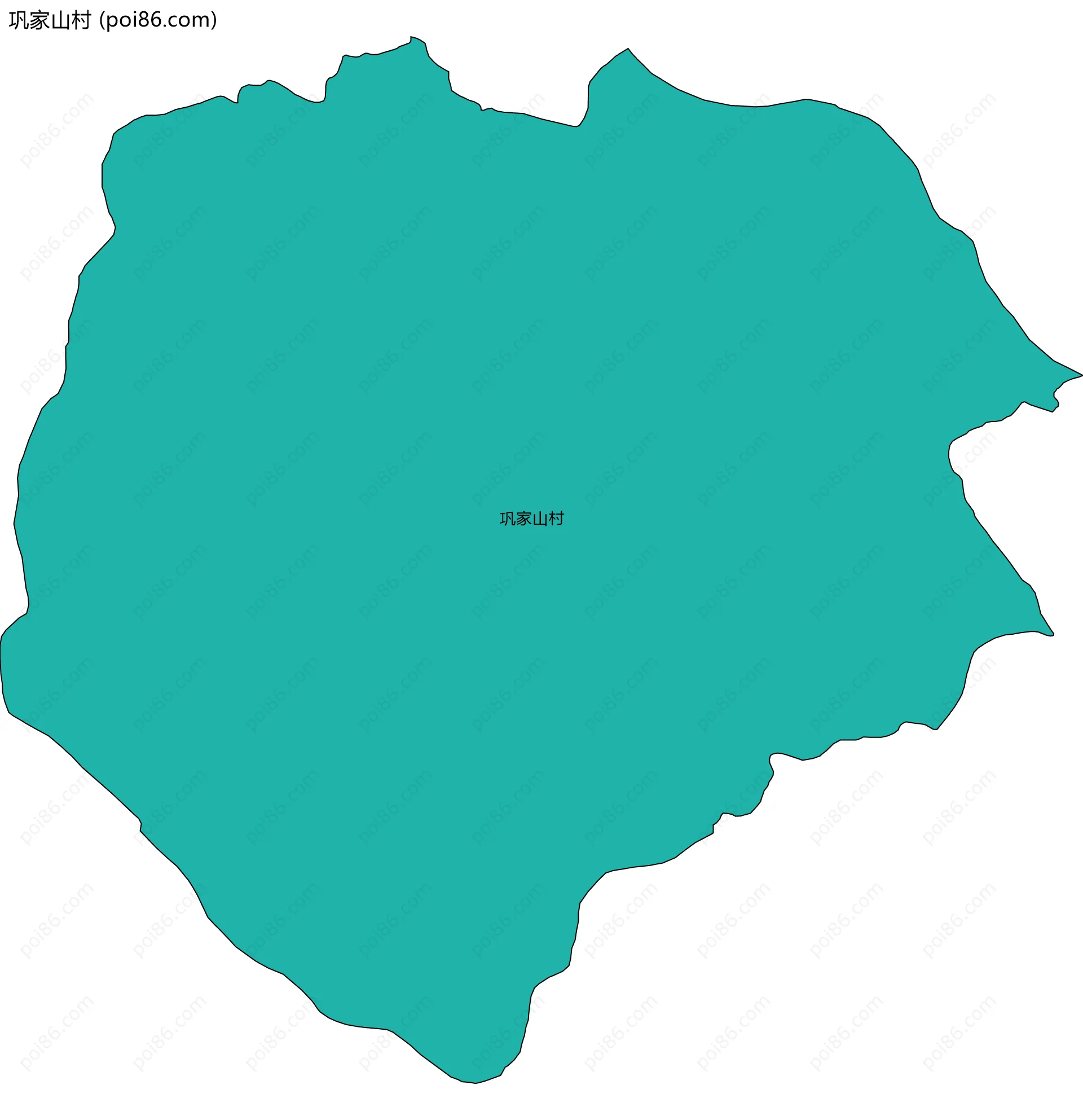 巩家山村边界地图