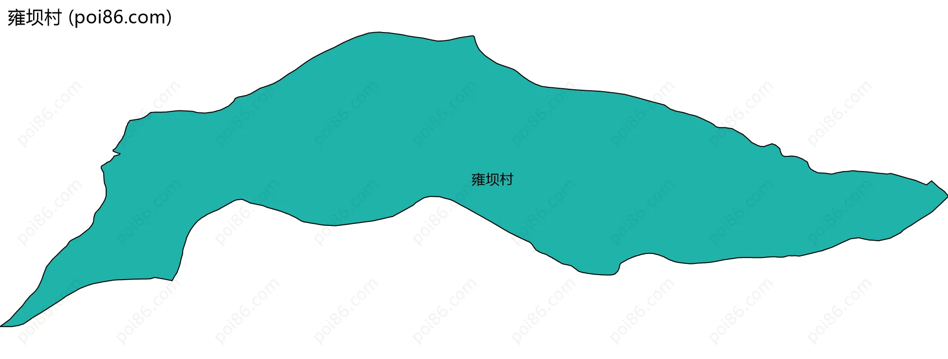 雍坝村边界地图