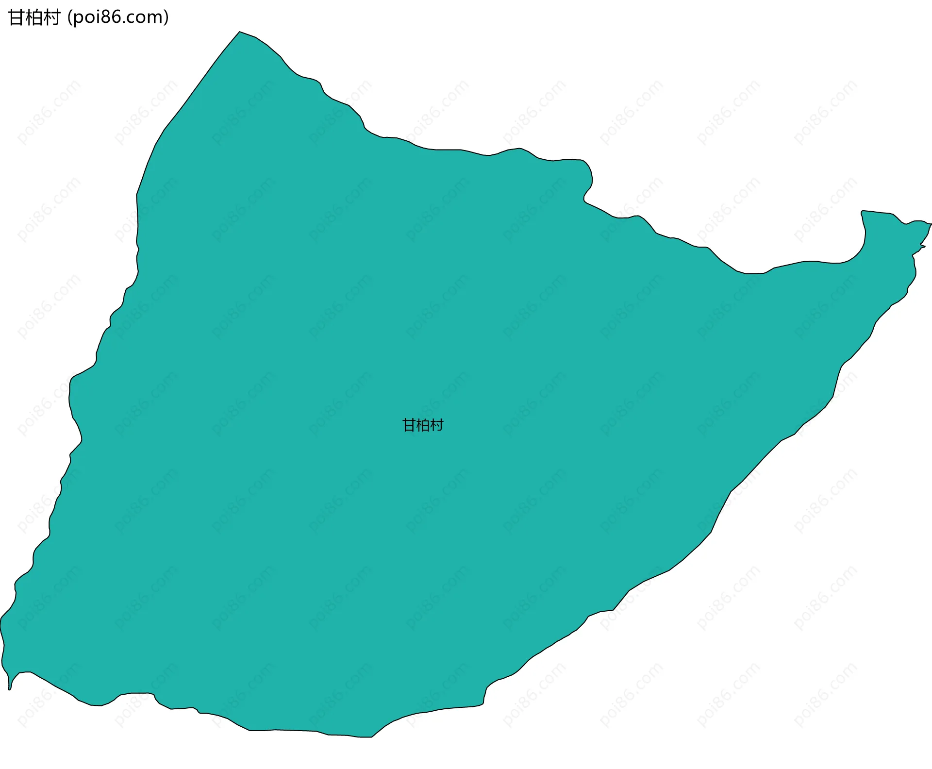 甘柏村边界地图