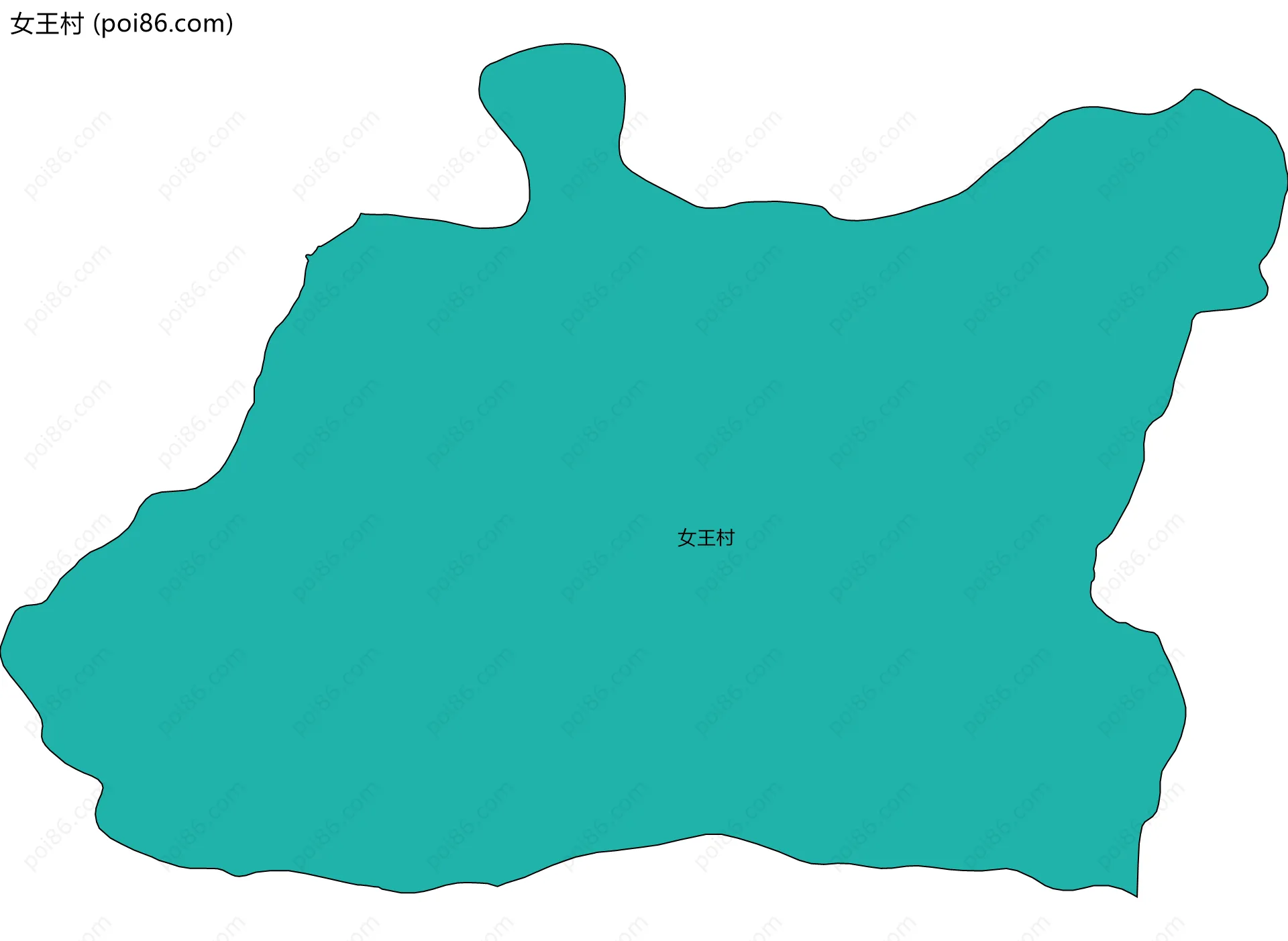 女王村边界地图