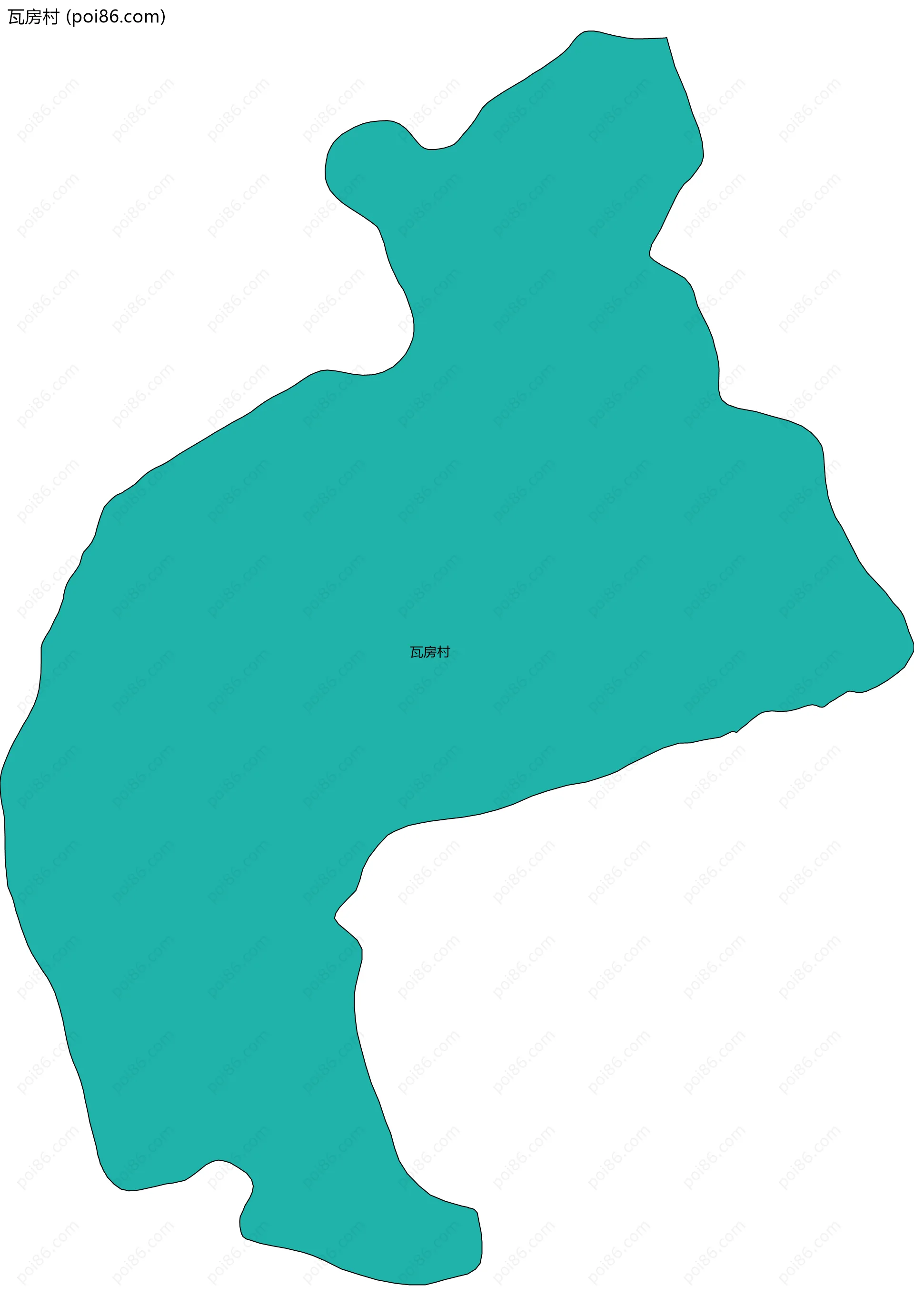 瓦房村边界地图