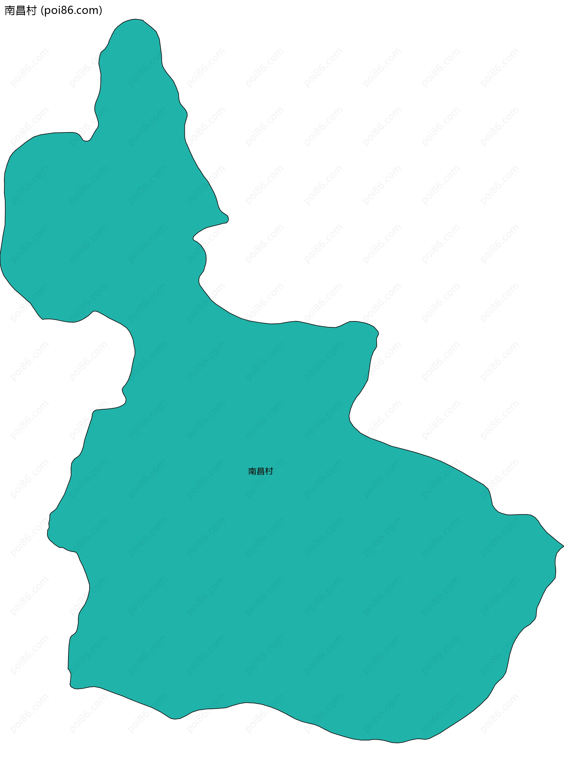 南昌村边界地图