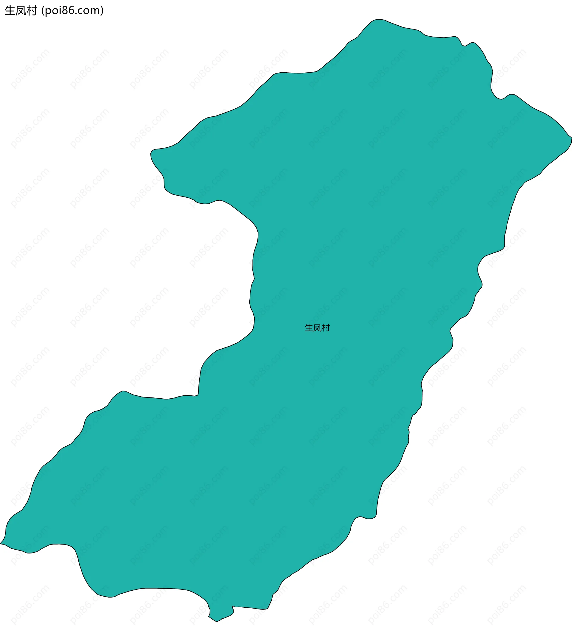 生凤村边界地图