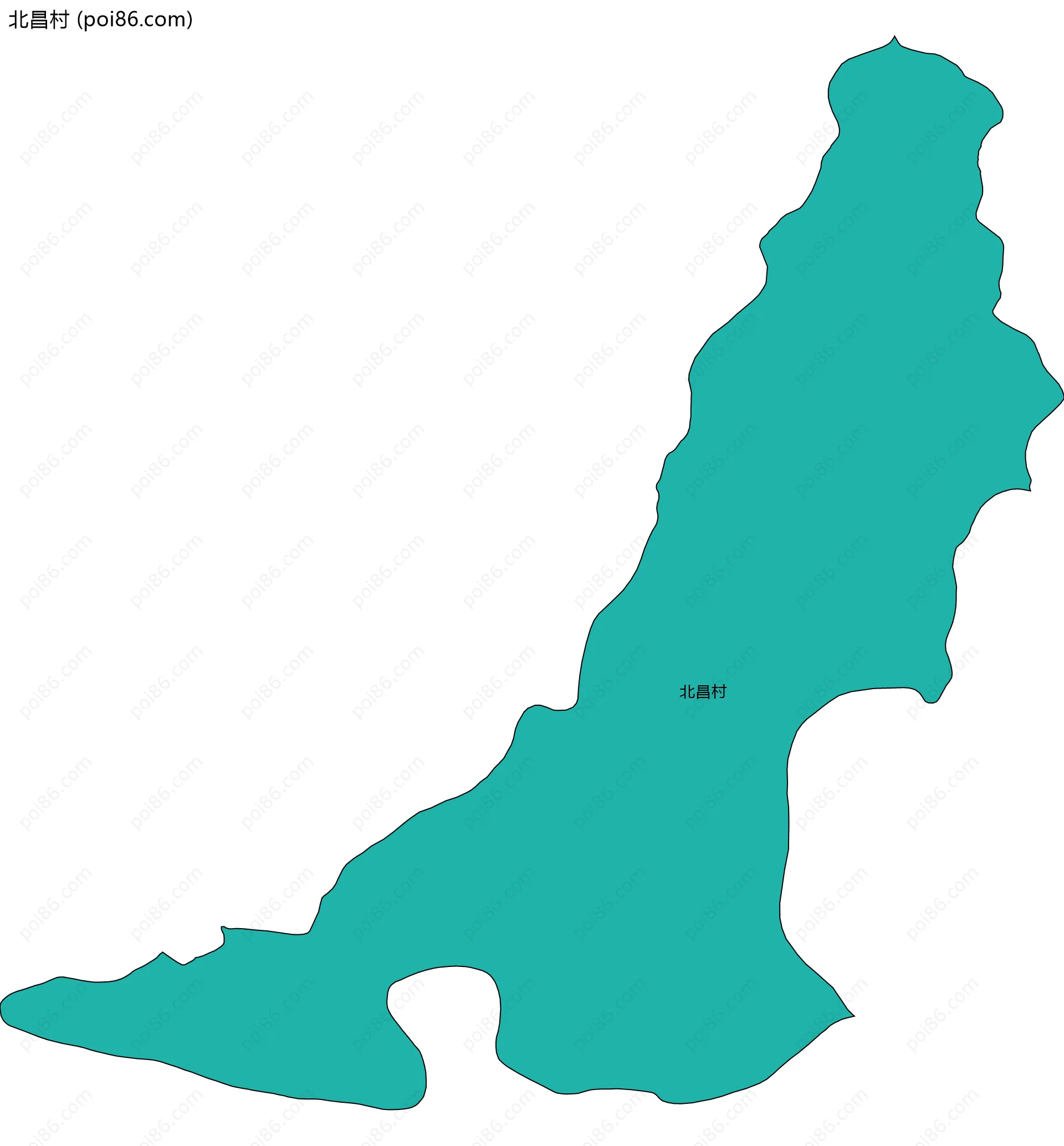 北昌村边界地图