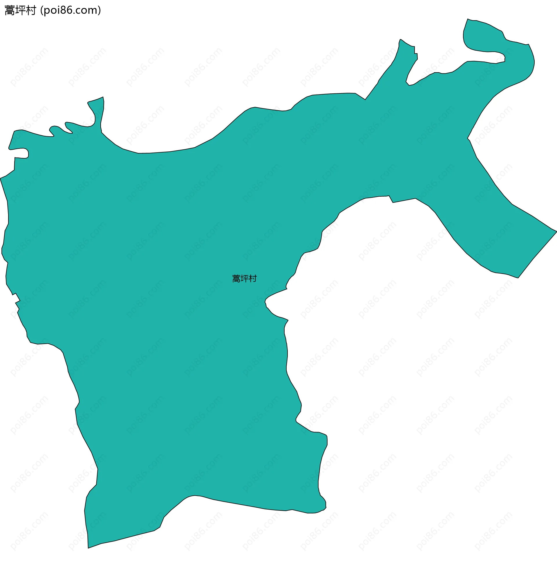 蒿坪村边界地图