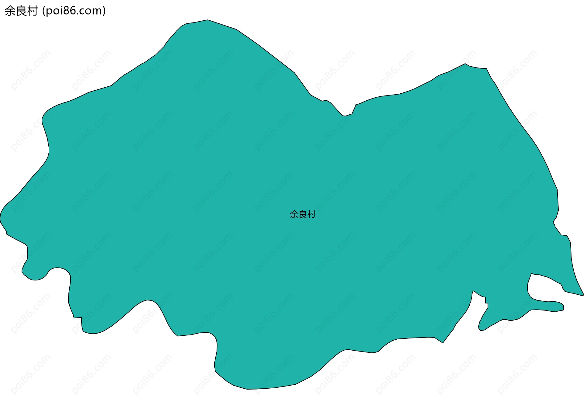 余良村边界地图