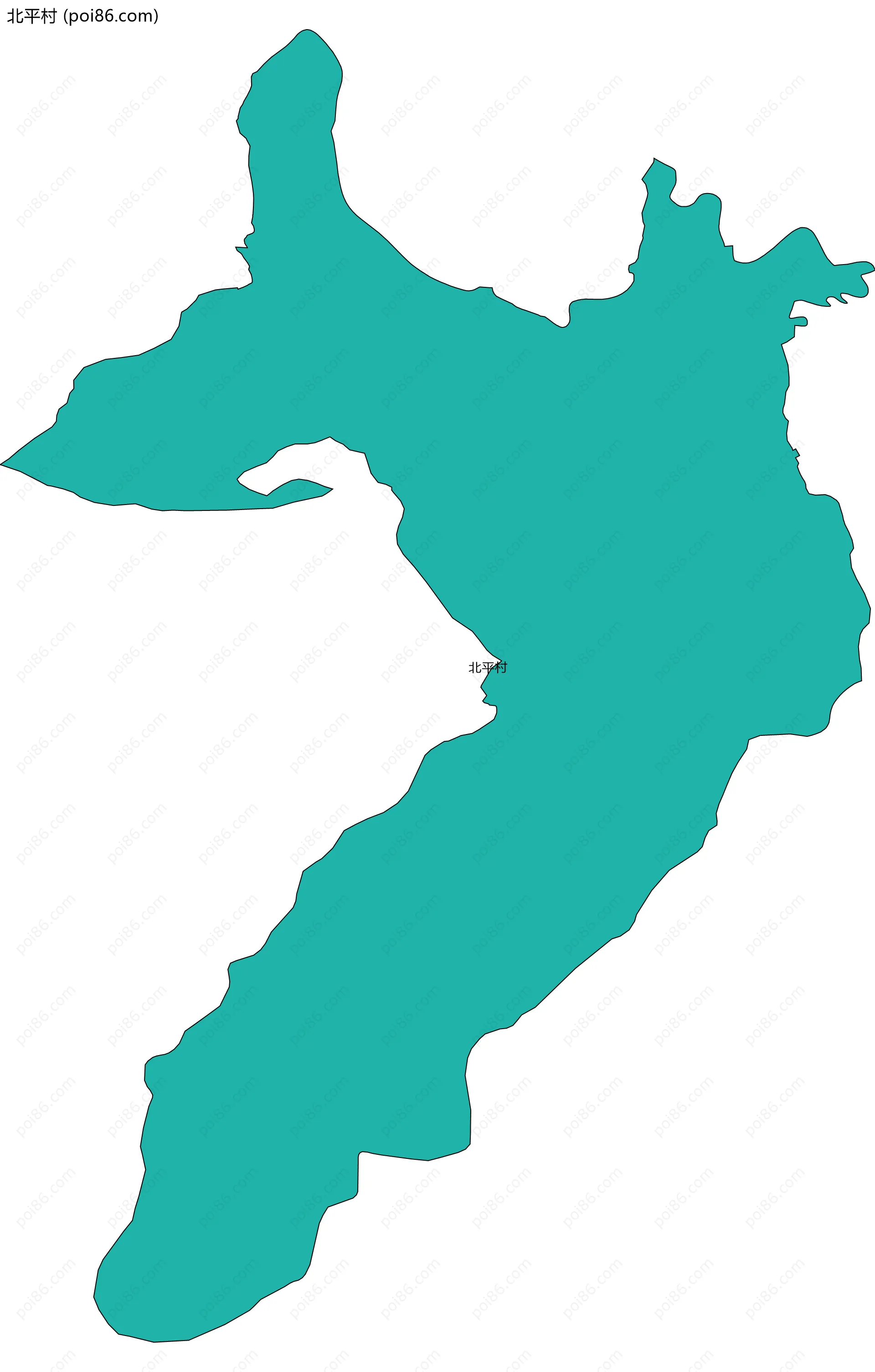 北平村边界地图