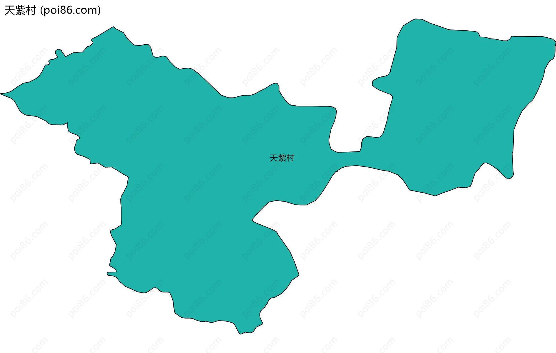 天紫村边界地图