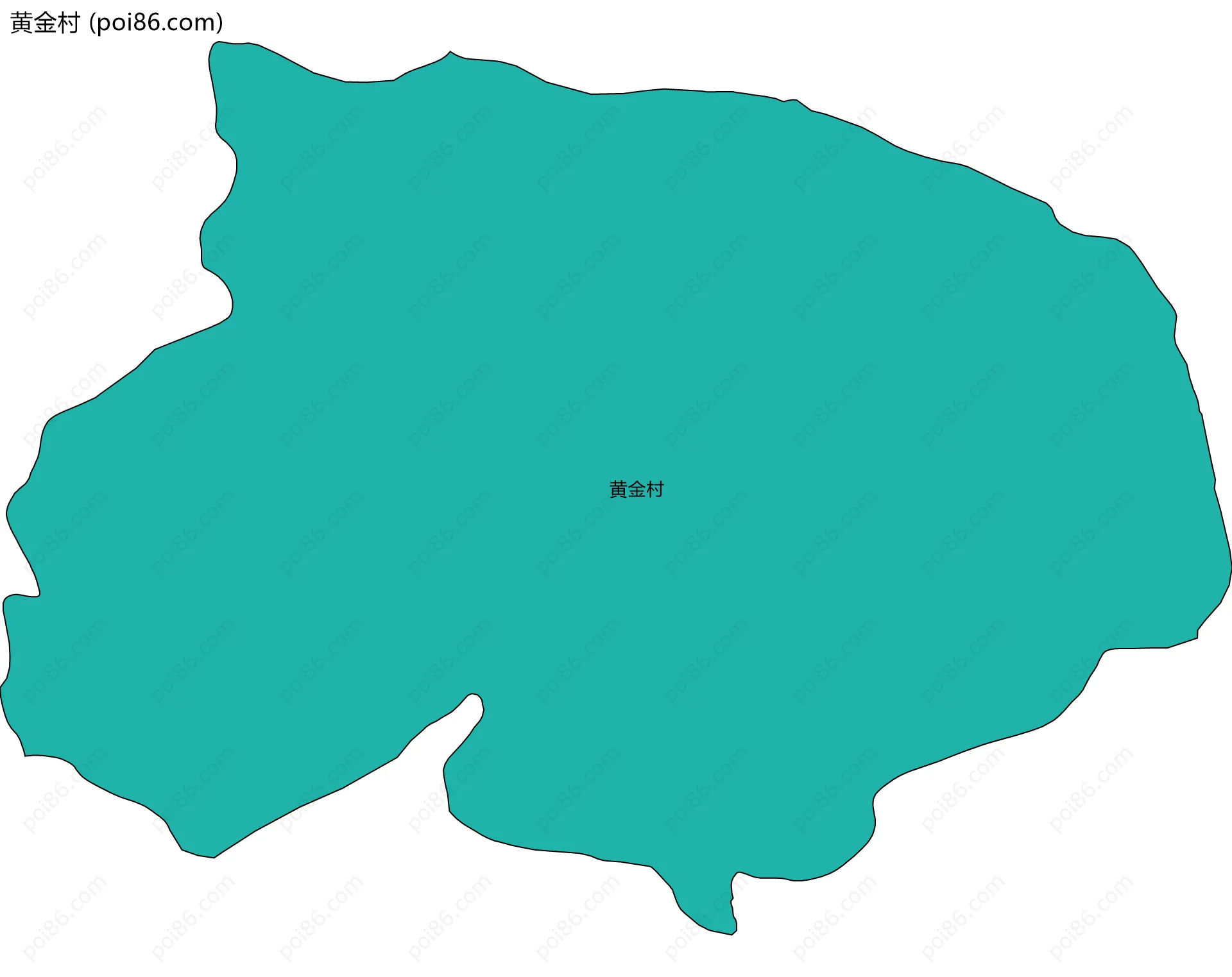 黄金村边界地图