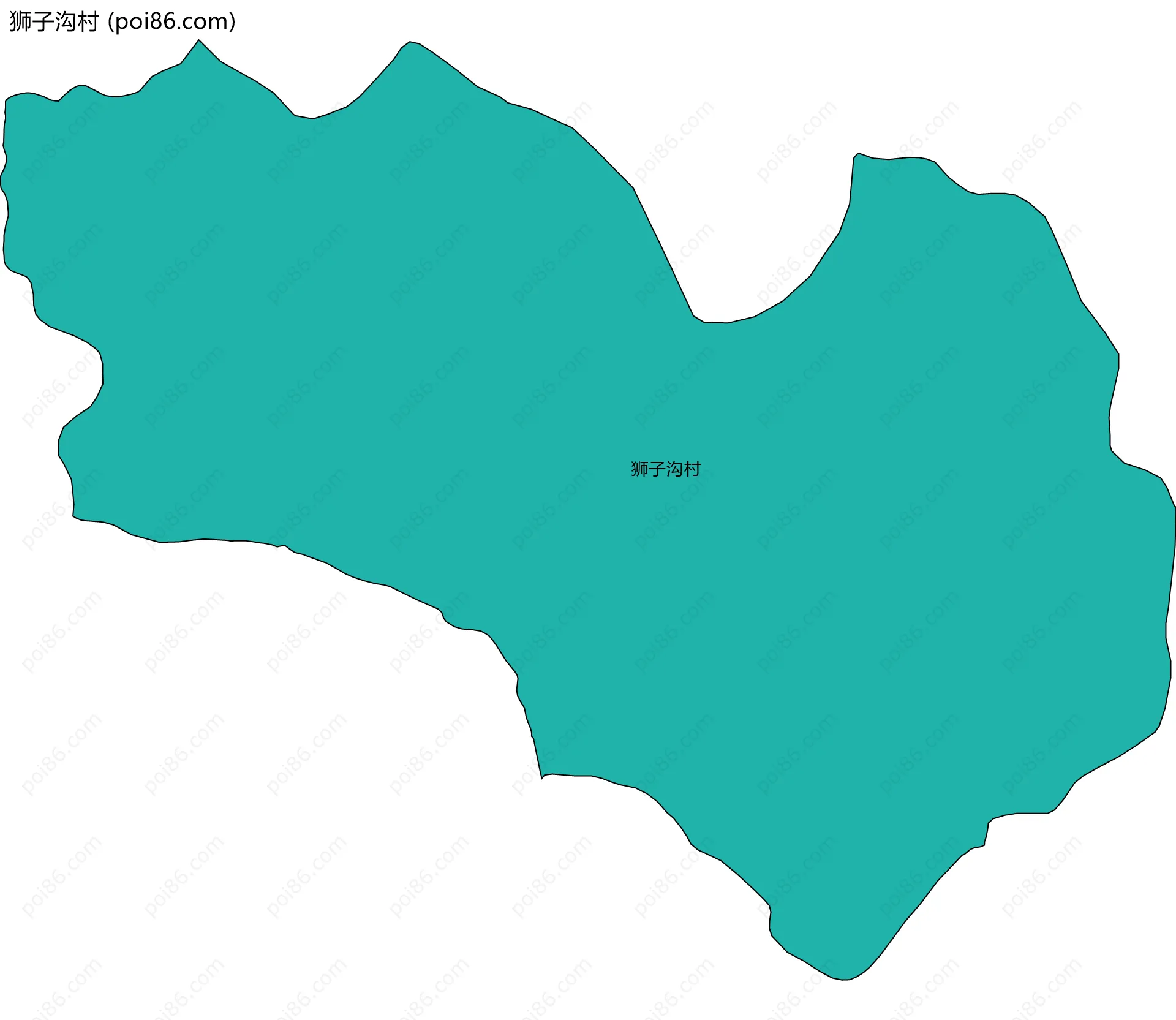 狮子沟村边界地图