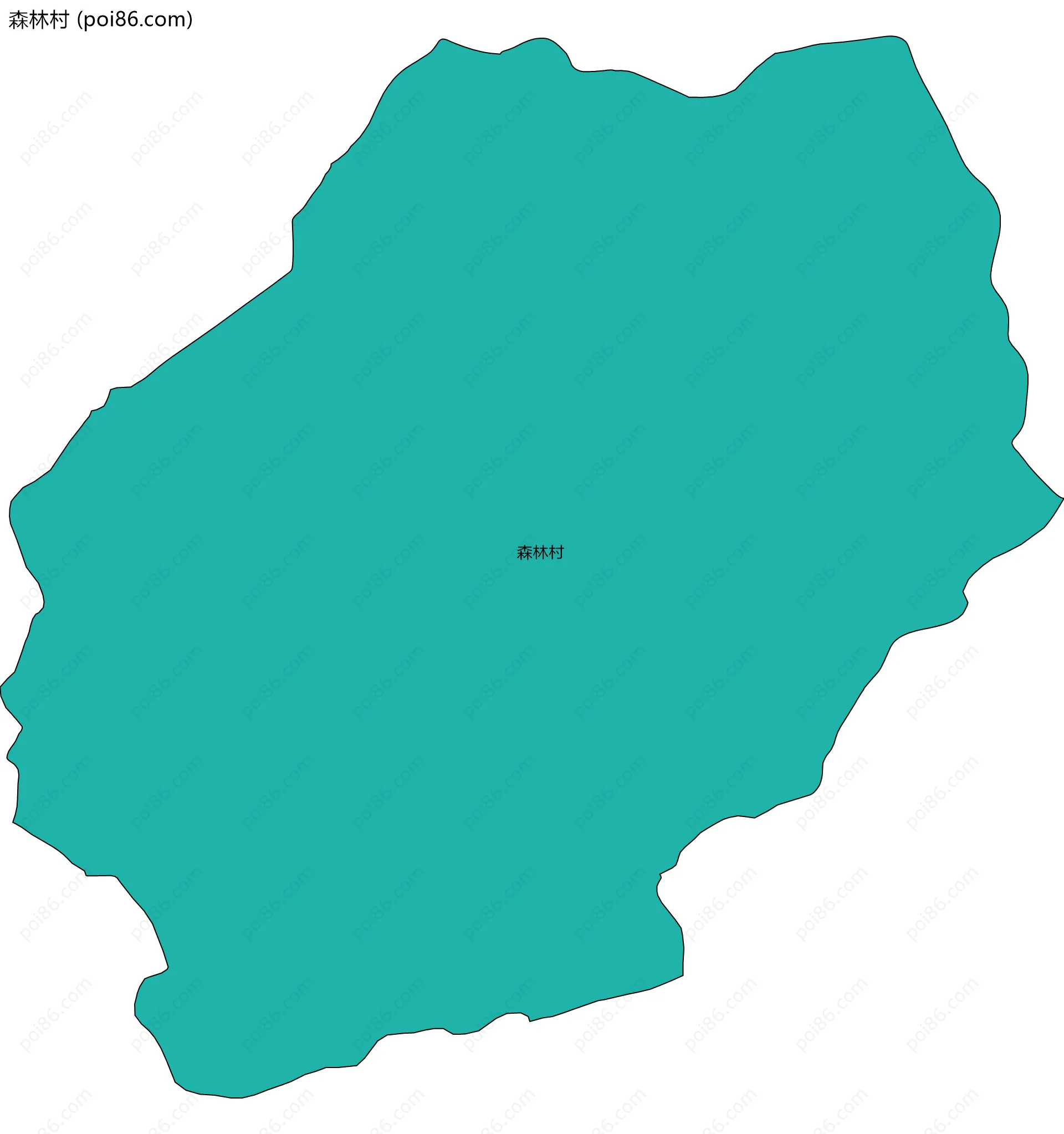 森林村边界地图