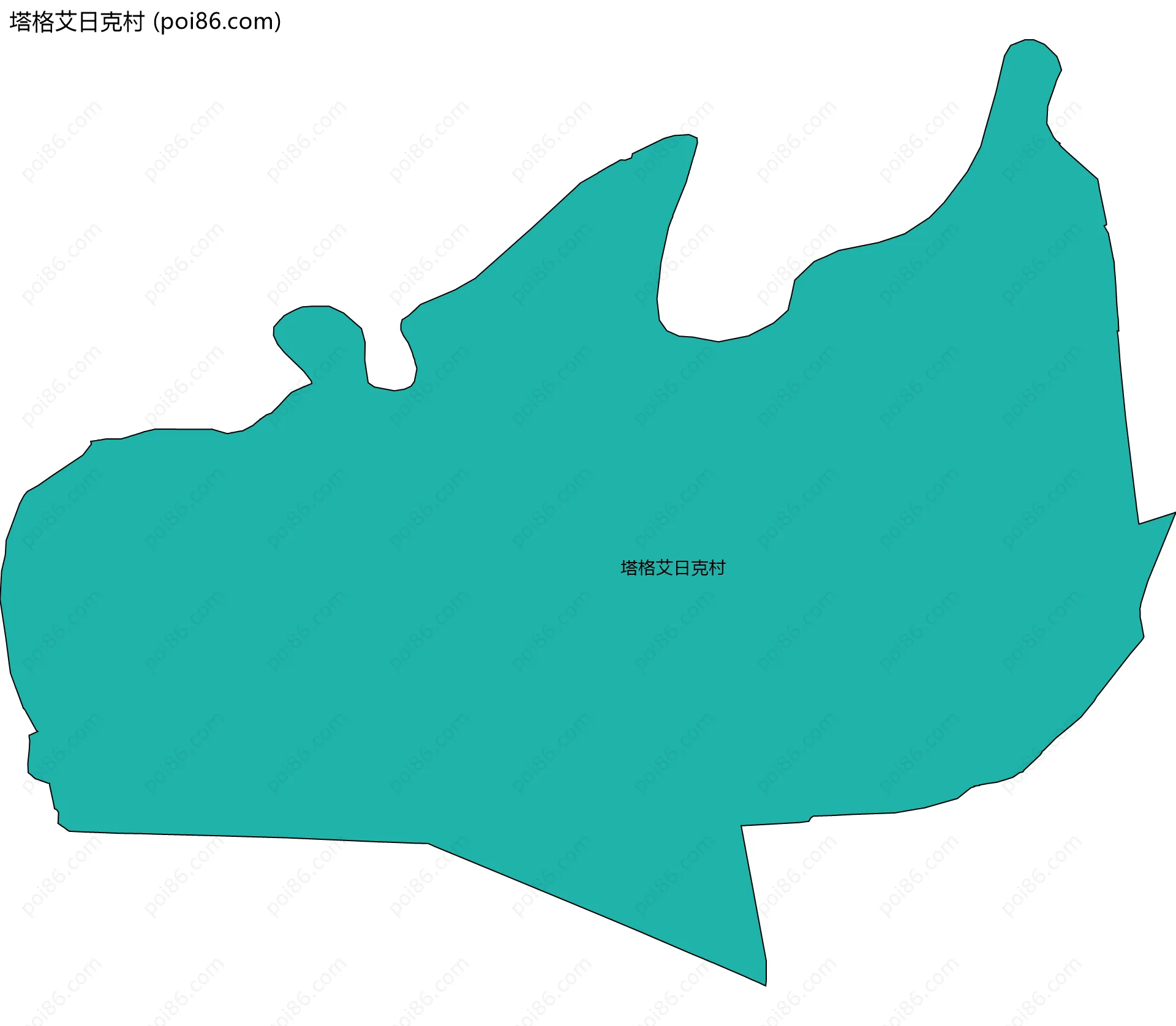 塔格艾日克村边界地图