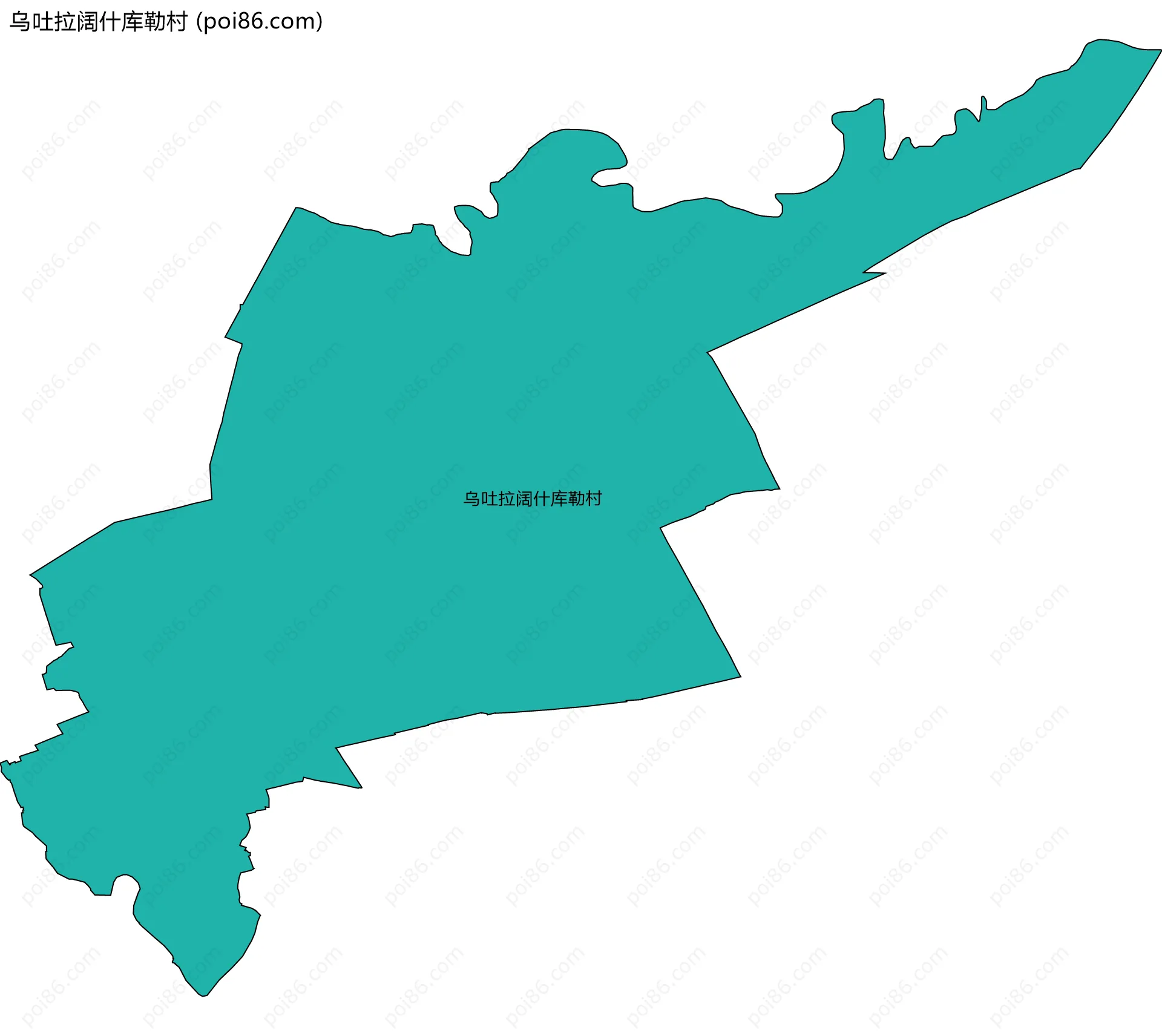 乌吐拉阔什库勒村边界地图