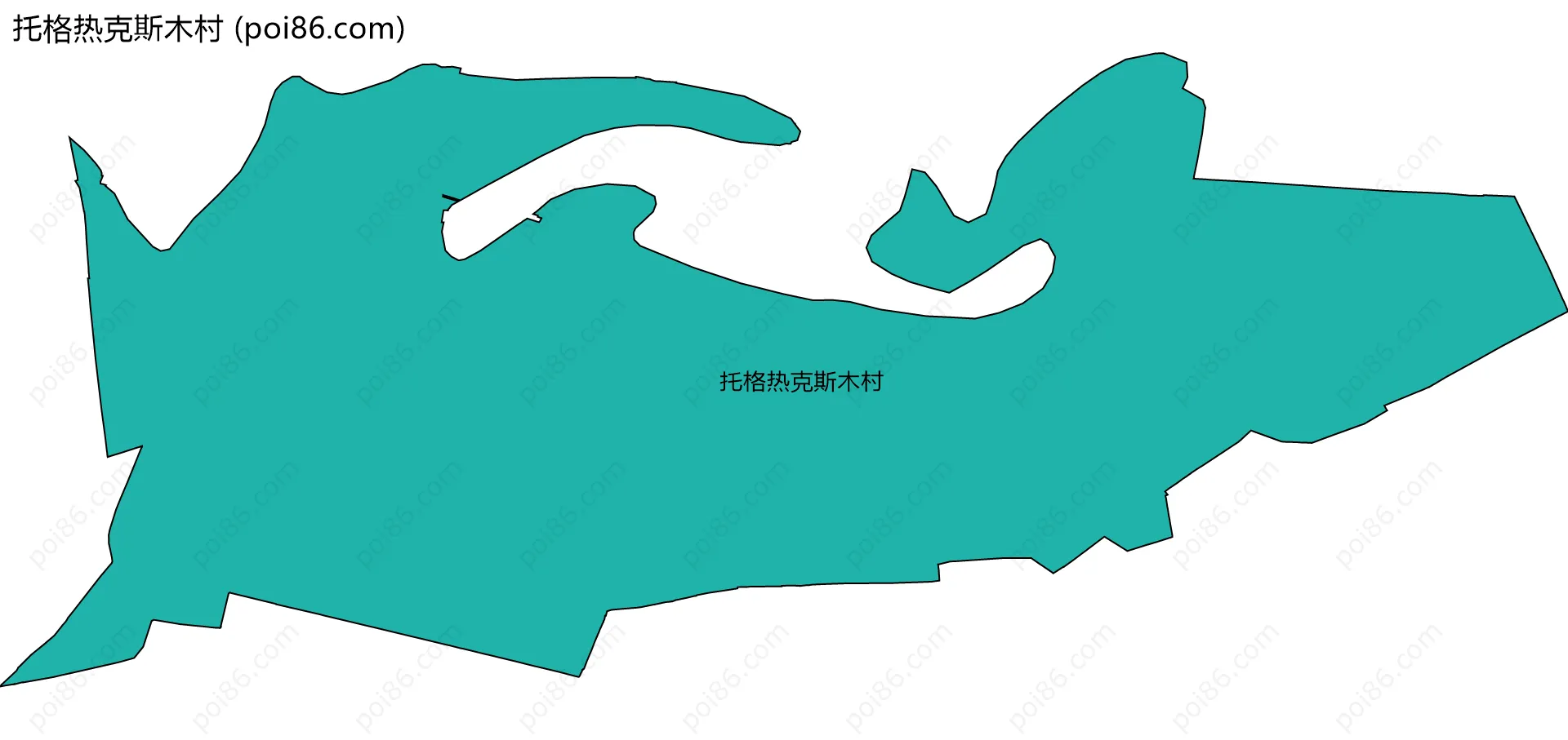 托格热克斯木村边界地图