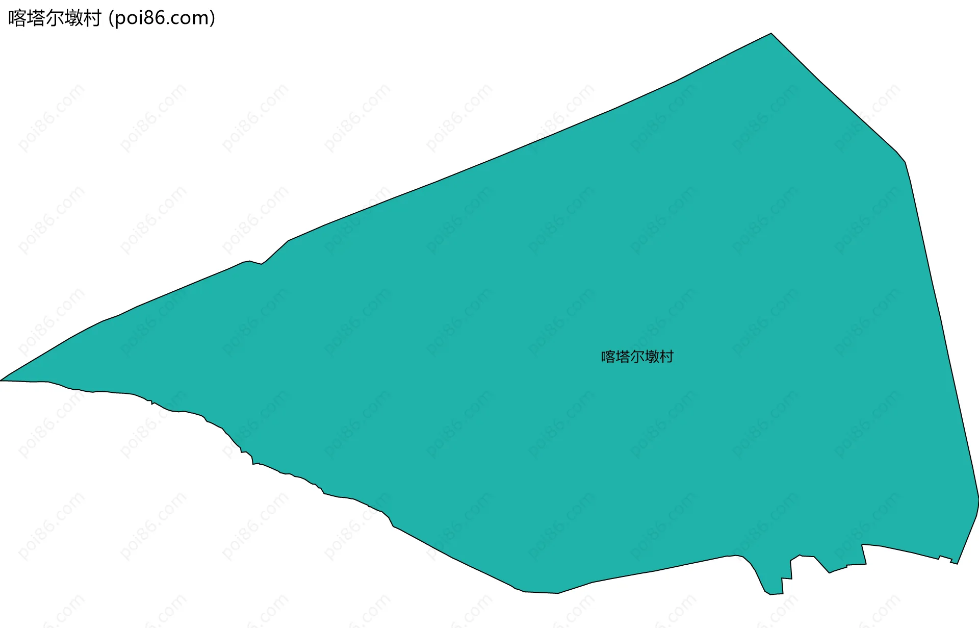 喀塔尔墩村边界地图
