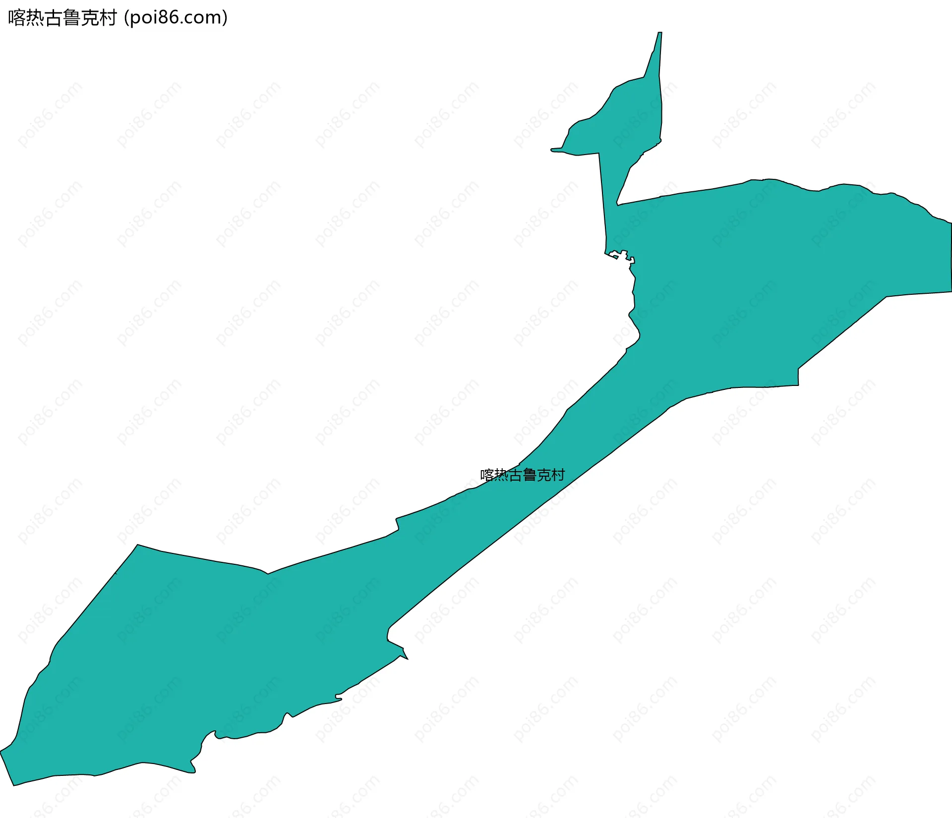 喀热古鲁克村边界地图
