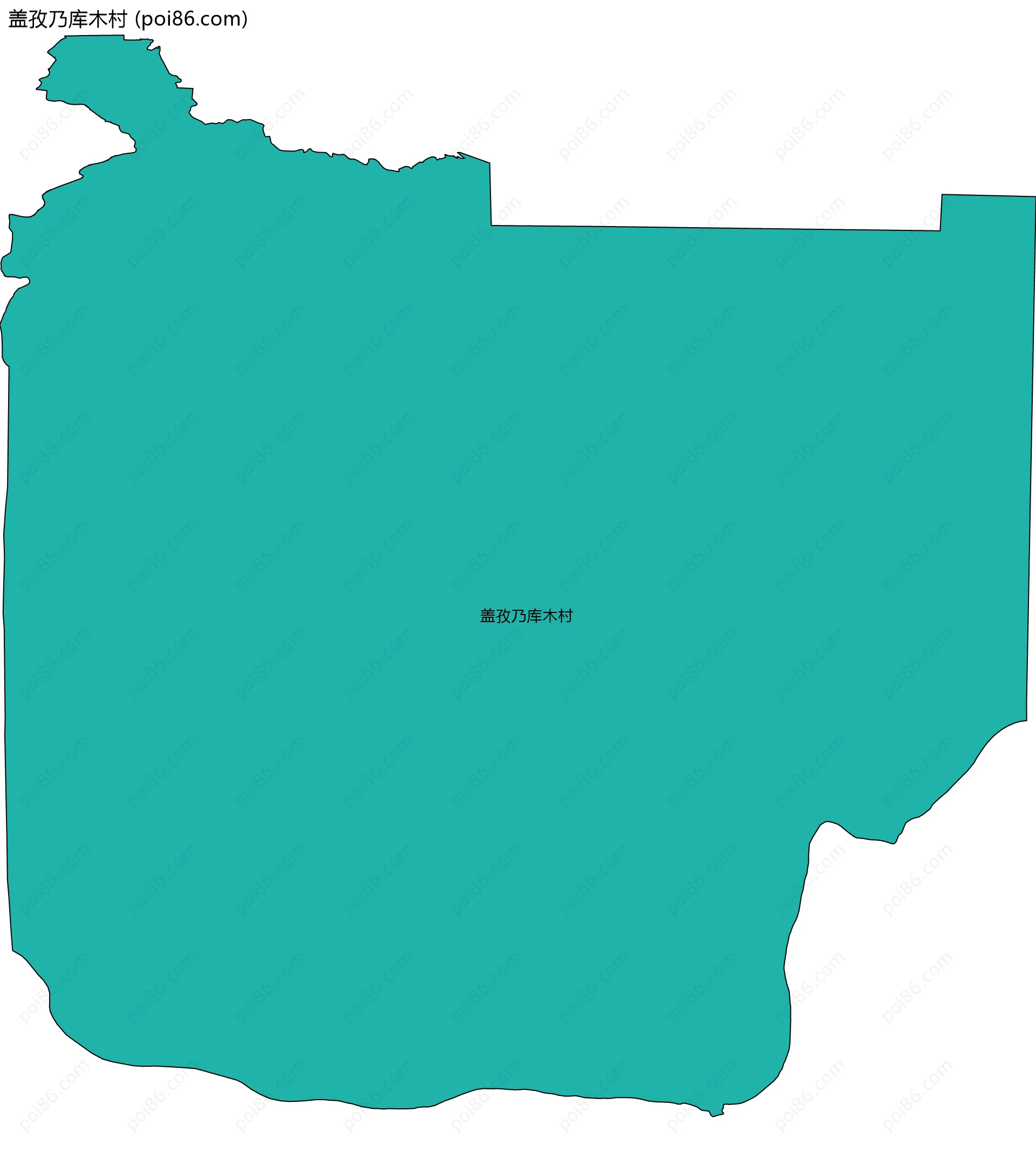 盖孜乃库木村边界地图