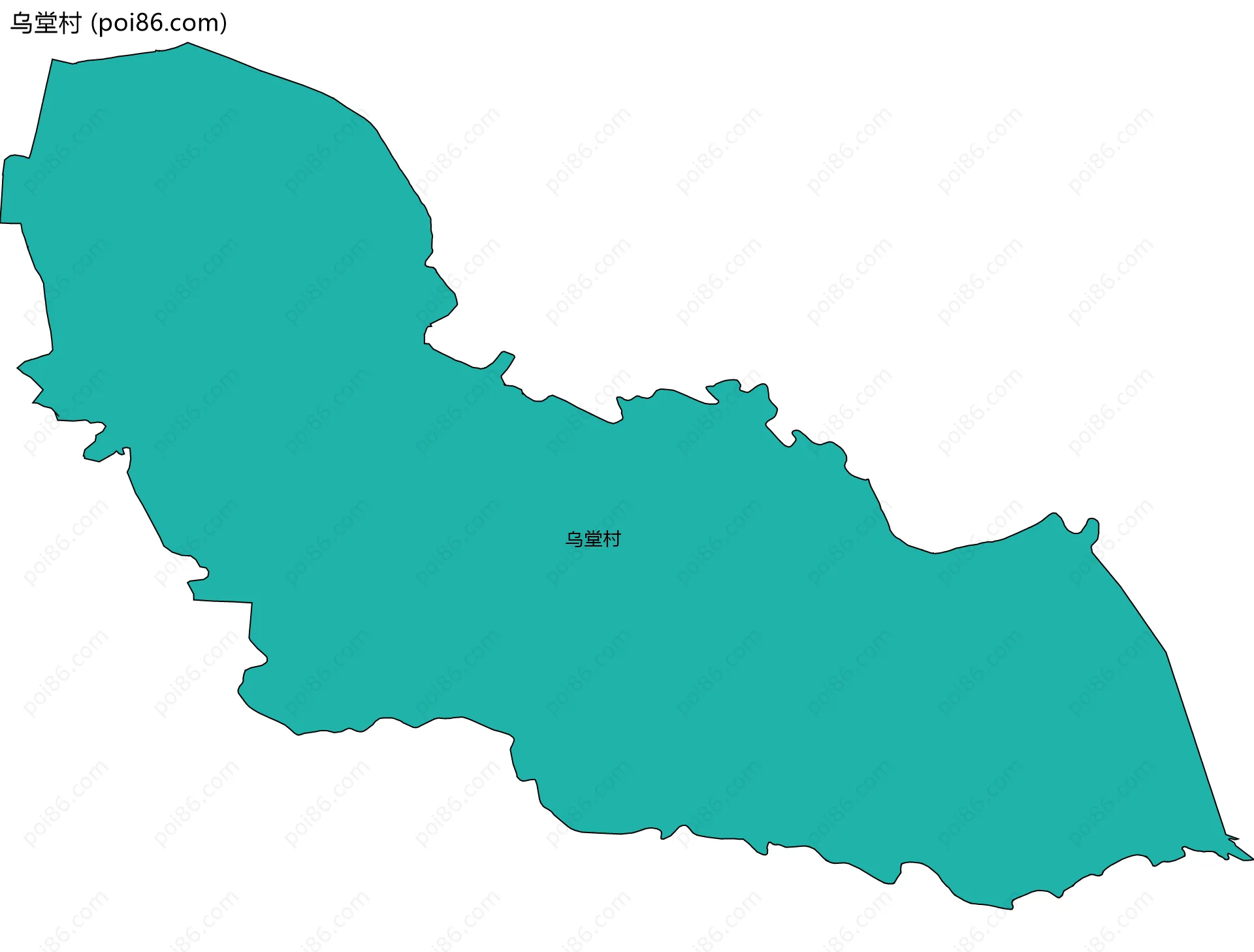 乌堂村边界地图