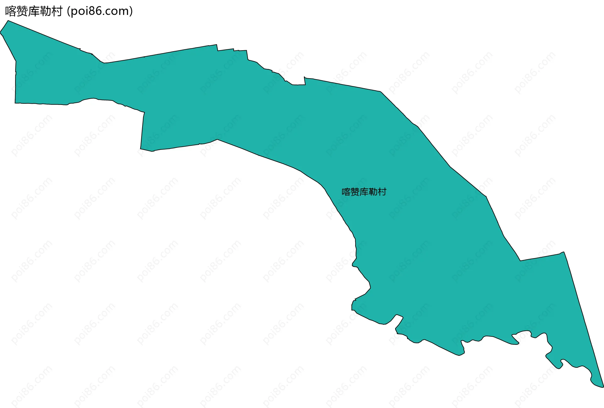 喀赞库勒村边界地图