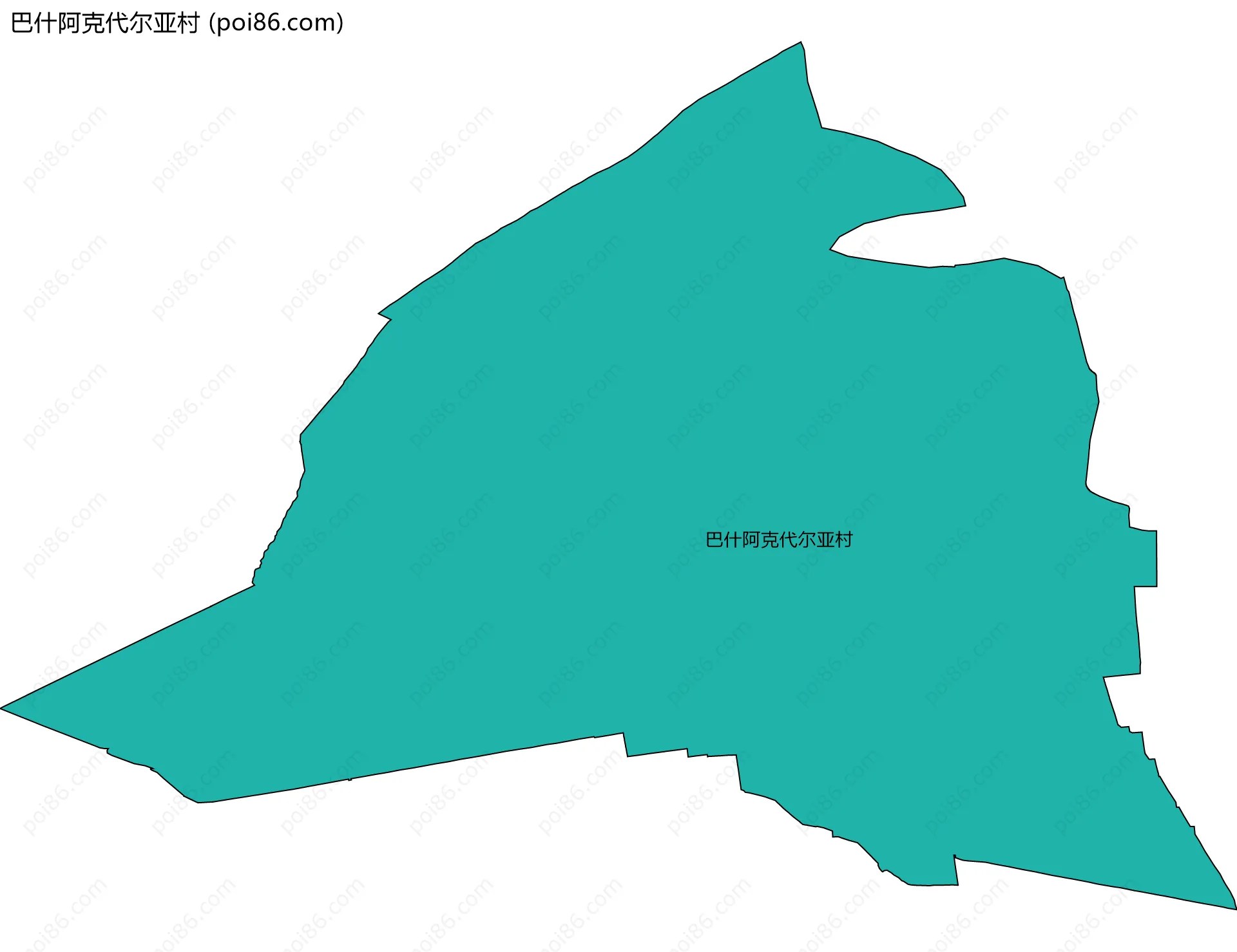 巴什阿克代尔亚村边界地图