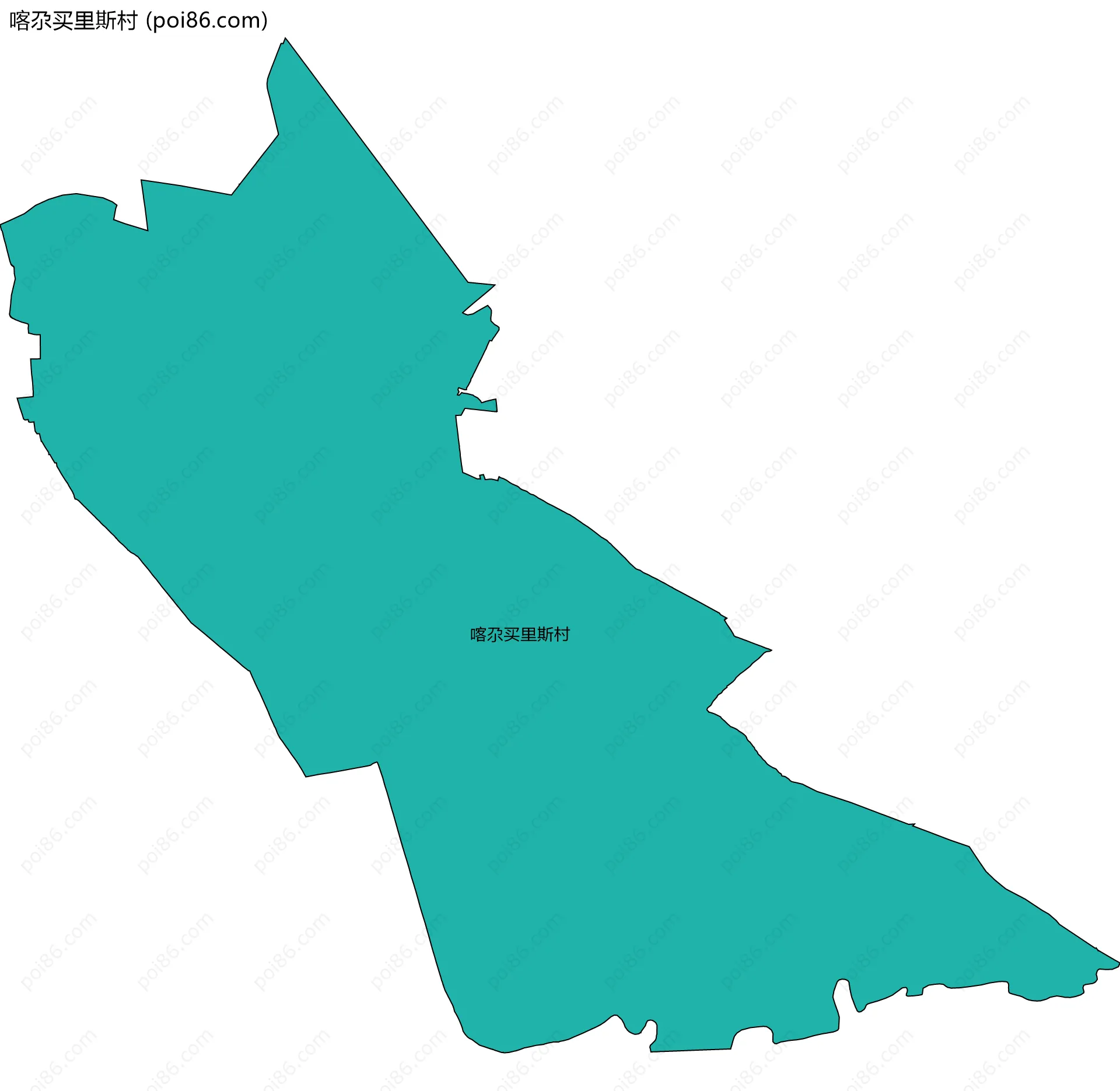 喀尕买里斯村边界地图