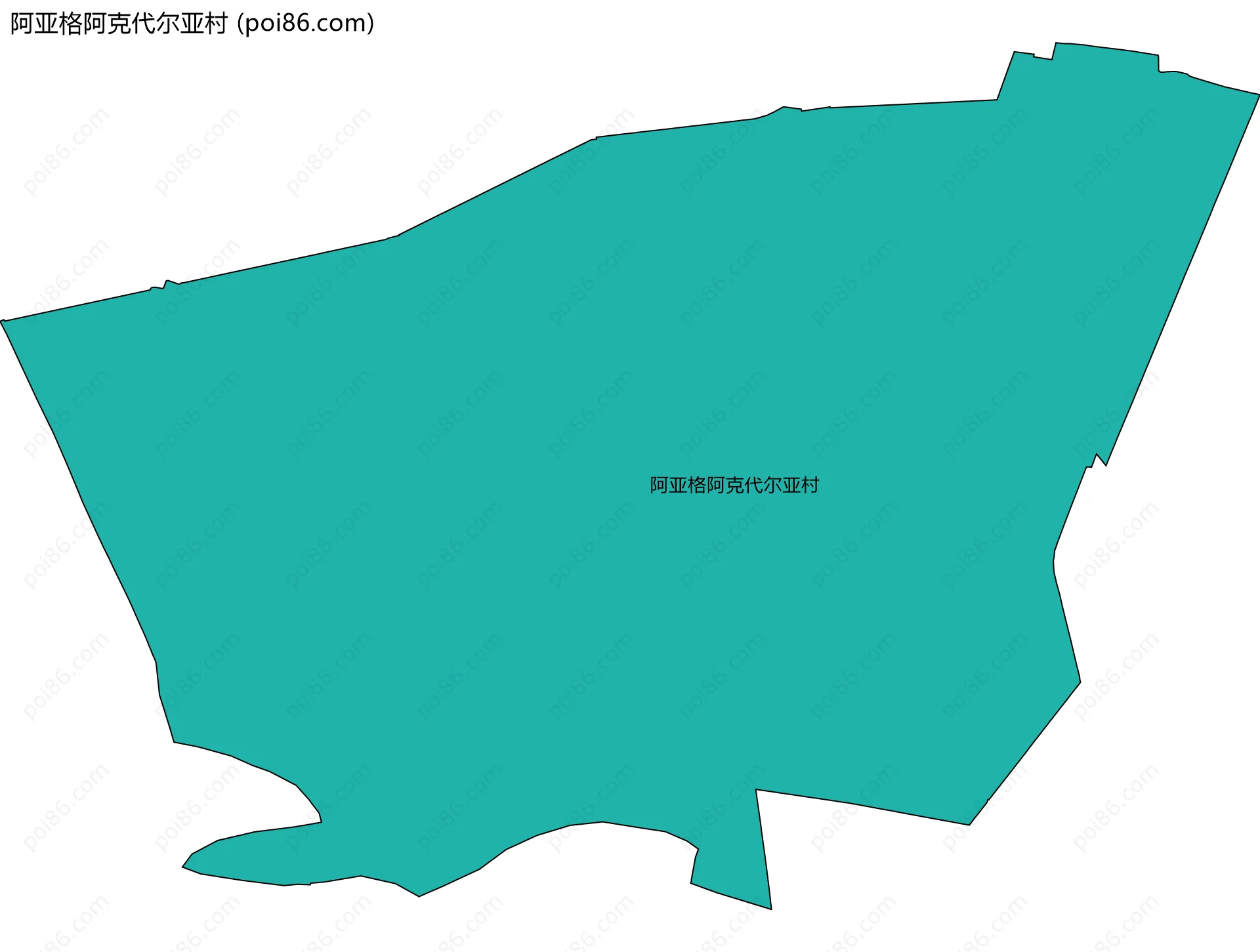 阿亚格阿克代尔亚村边界地图