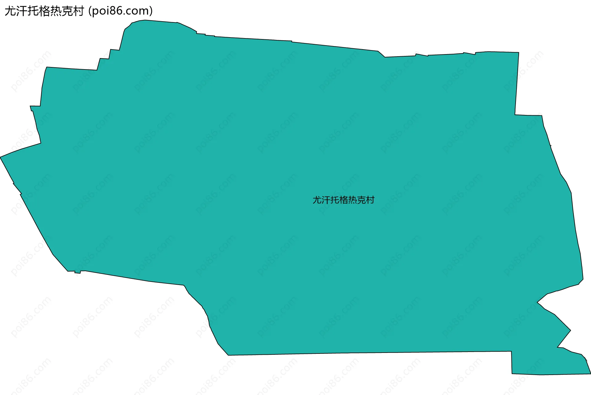 尤汗托格热克村边界地图