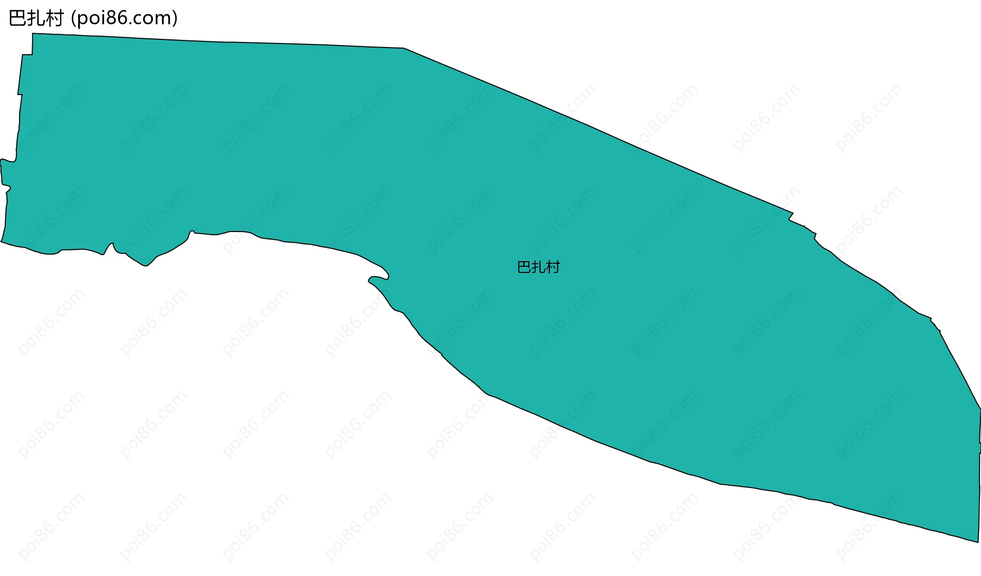 巴扎村边界地图